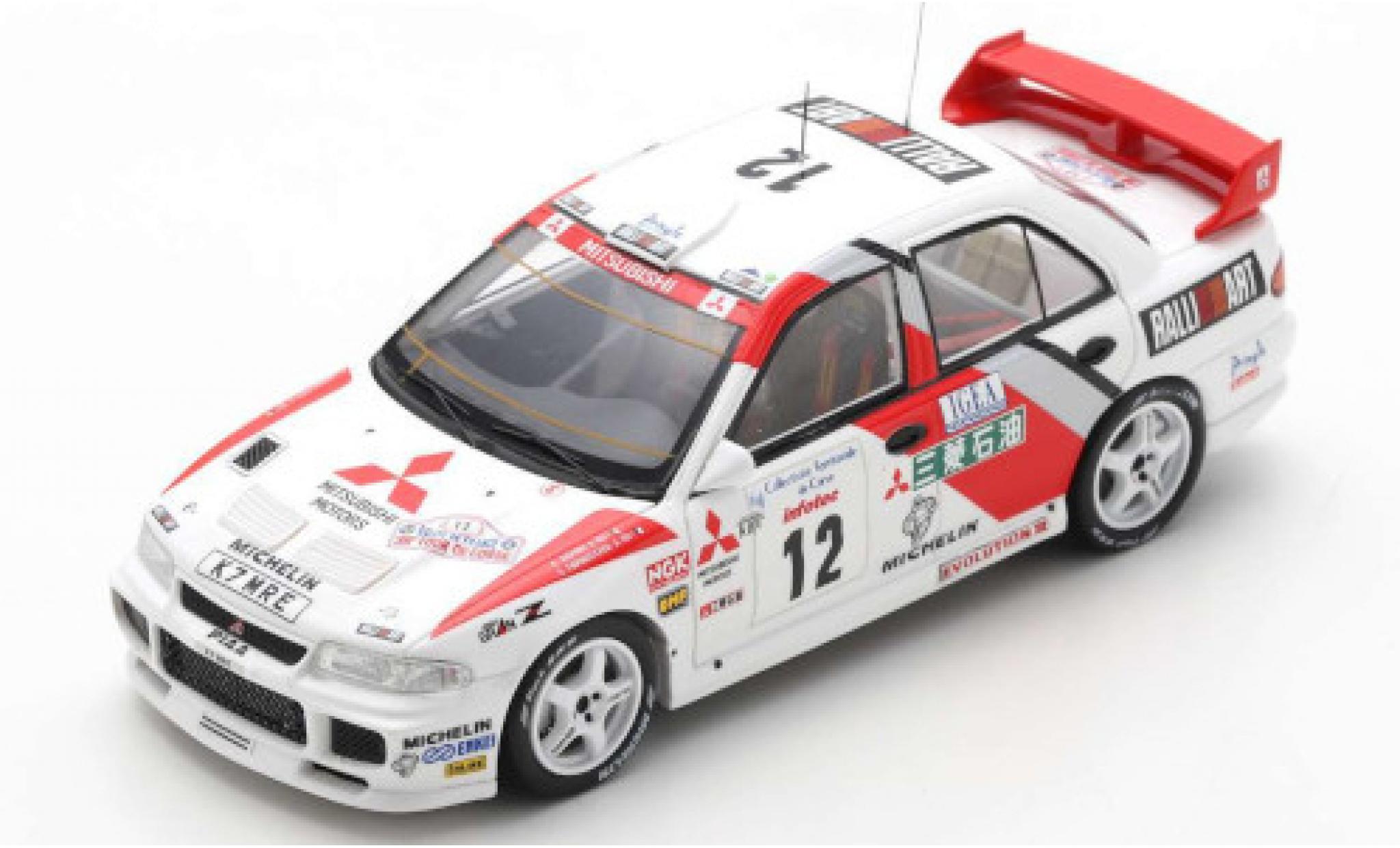 Mitsubishi Lancer 1/43 Spark Evolution III No.12 Rally WM Tour de Corse 1995 A.Aghini/S.Farnocchia diecast model cars