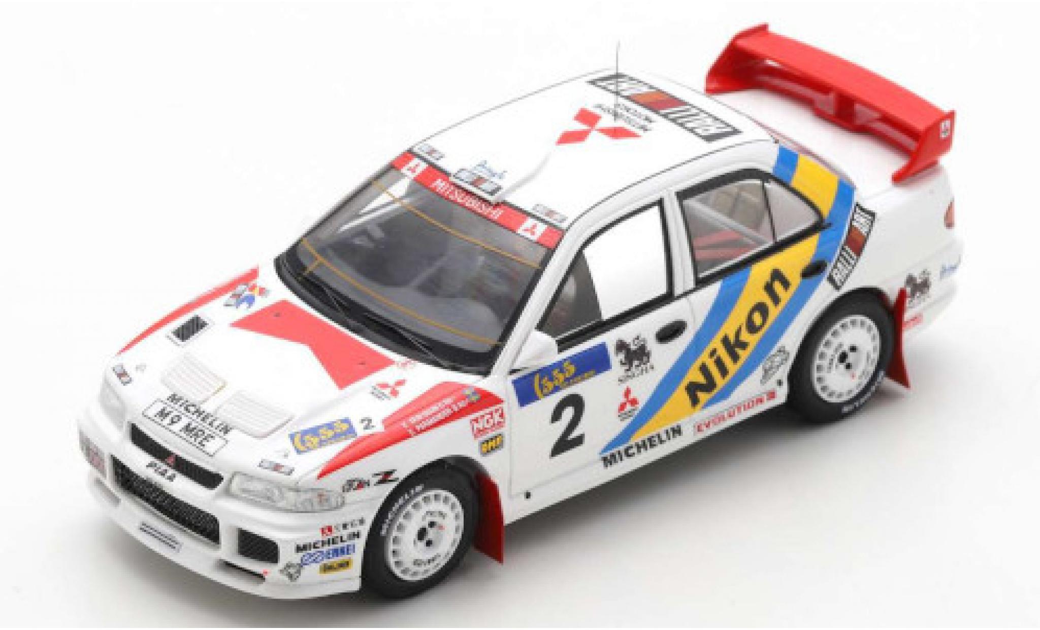 Mitsubishi Lancer 1/43 Spark Evolution III No.2 Marlboro Rally Hong Kong - Peking 1995 mit Decals K.Eriksson/S.Parmander diecast model cars