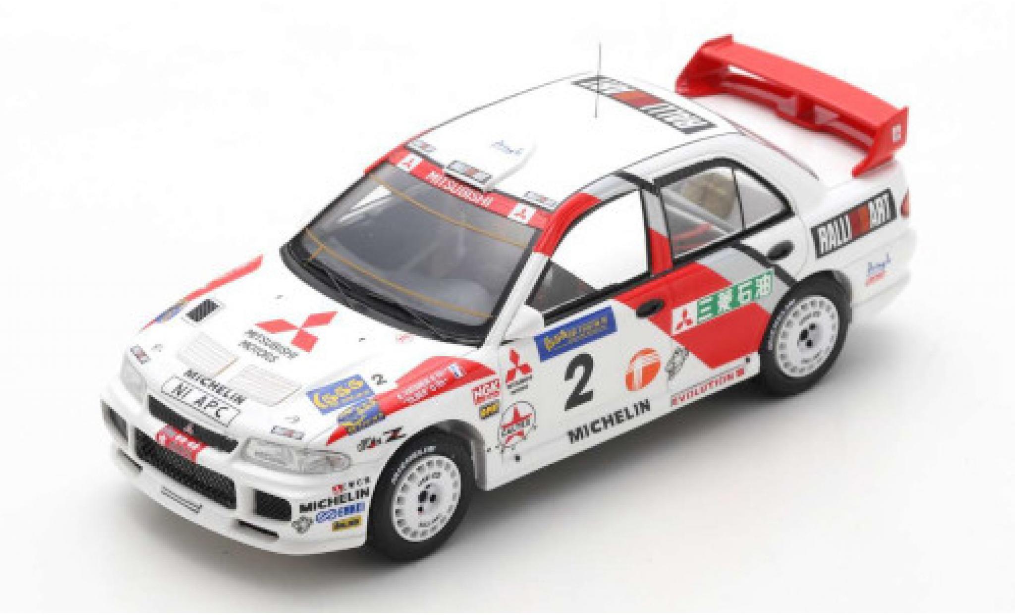 Mitsubishi Lancer 1/43 Spark Evolution III No.2 Rally Hong Kong - Peking 1996 C.Gilbert/A.Vatanen/C.Gilbert diecast model cars