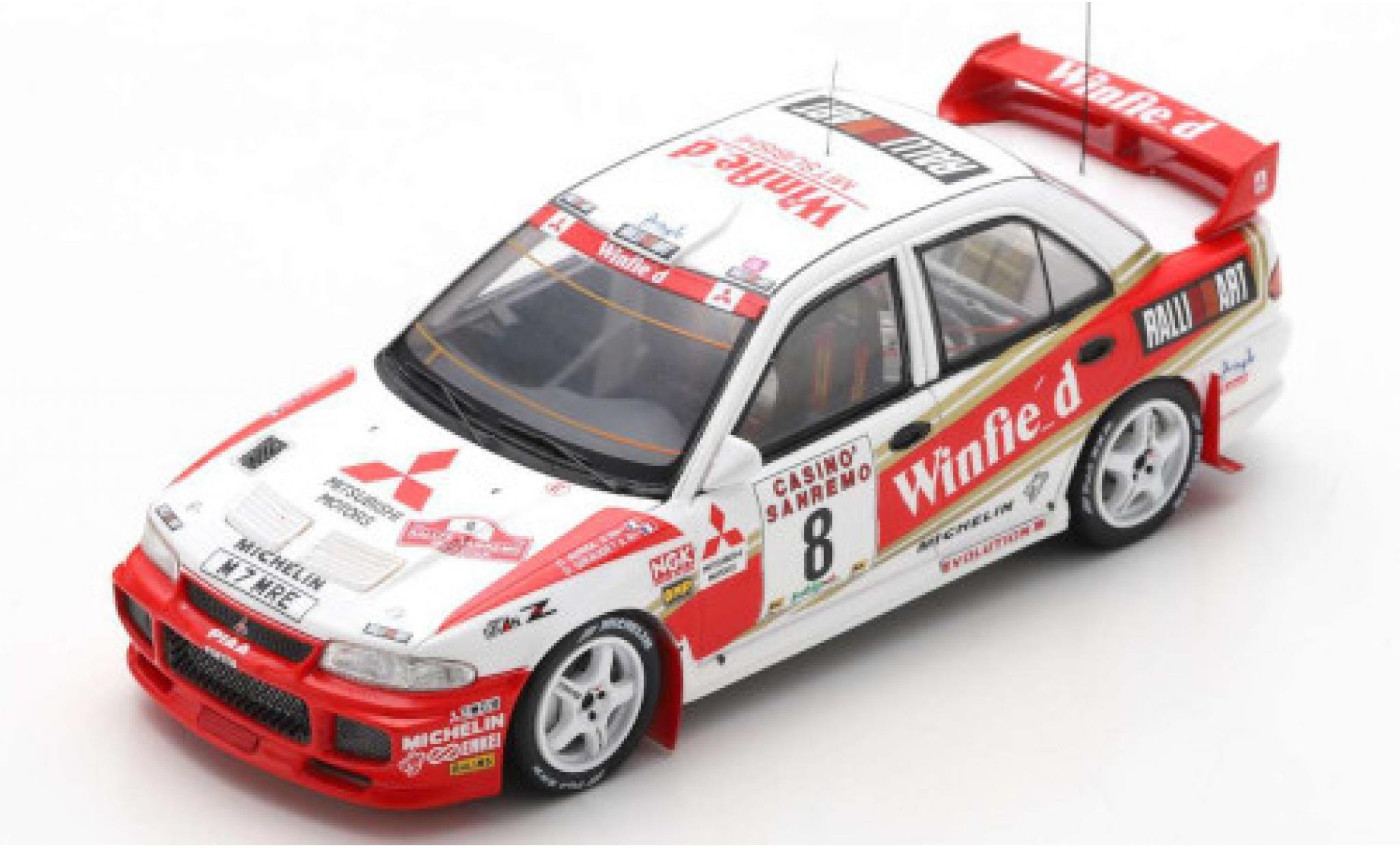 Mitsubishi Lancer 1/43 Spark Evolution III No.8 Winfield Rally WM Rally San Remo 1996 mit Decals D.Auriol/D.Giraudet diecast model cars