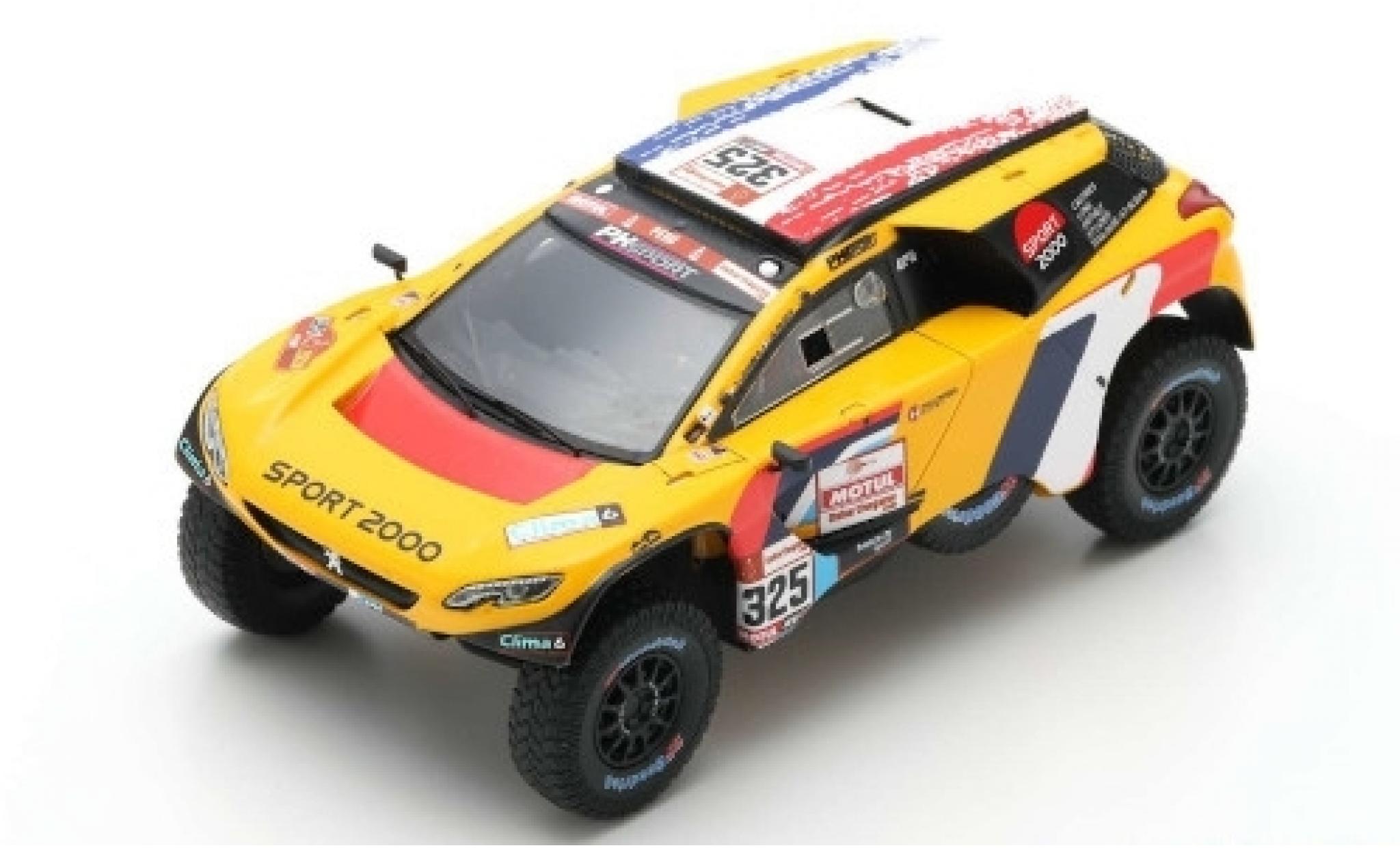 Peugeot 2008 1/43 Spark DKR No.325 PH-Sport Rally Dakar 2019 P.Lachaume/J-M.Polato diecast model cars