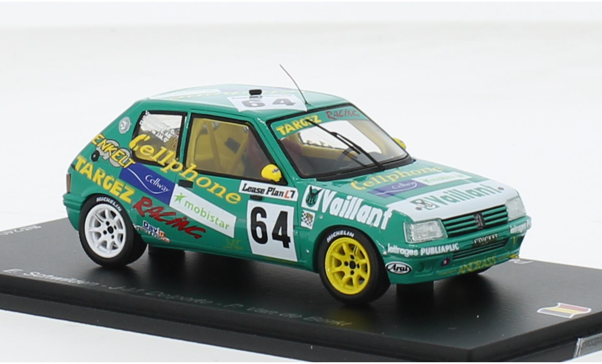 Peugeot 205 1/43 Spark GTI No.64 Ecurie Bruxelloise 24h Spa 1997 1:43 diecast model cars