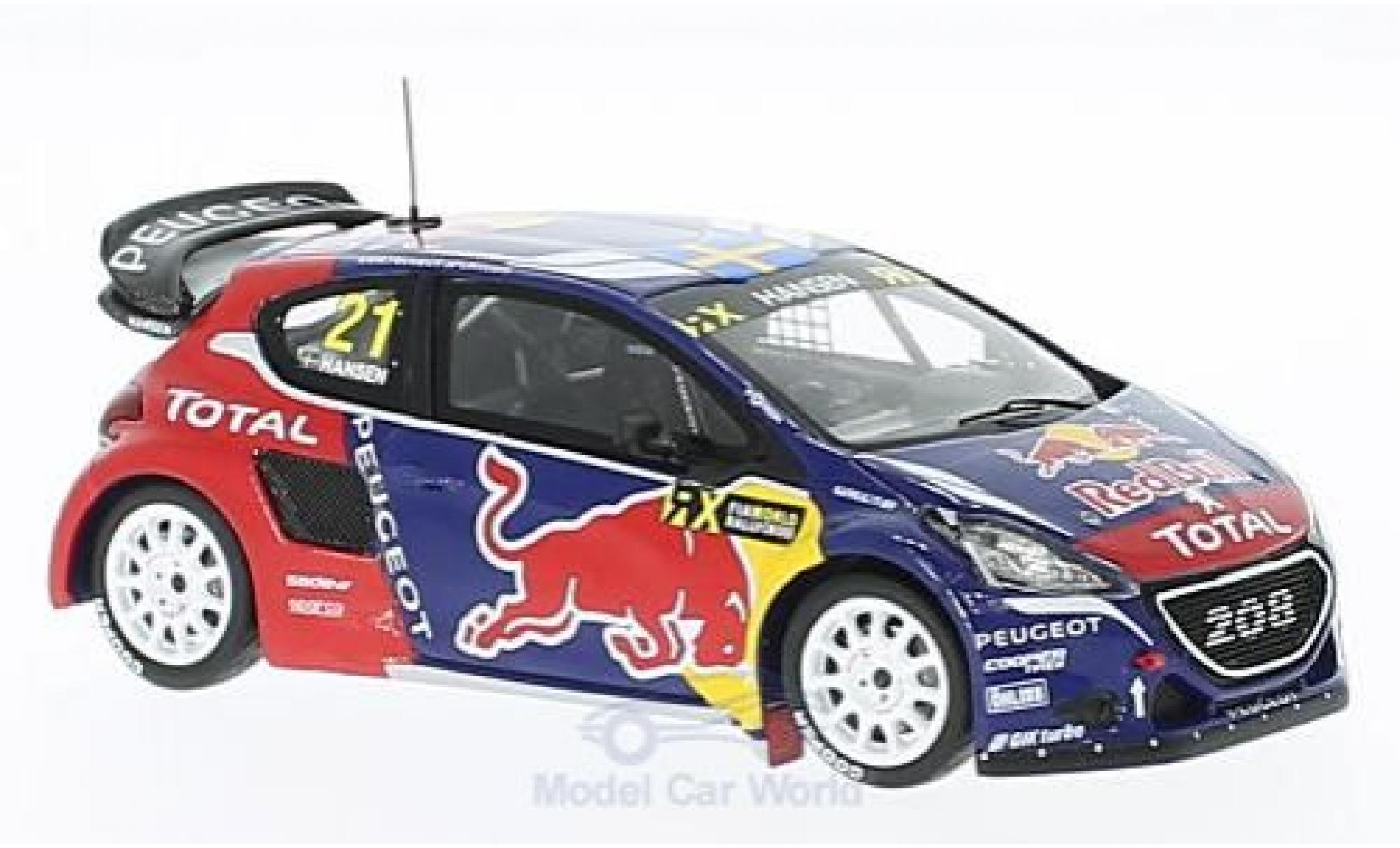 Peugeot 208 1/43 Spark WRX No.21 Team Hansen Red Bull Rally-Cross WM Kanada 2016 T.Hansen diecast model cars
