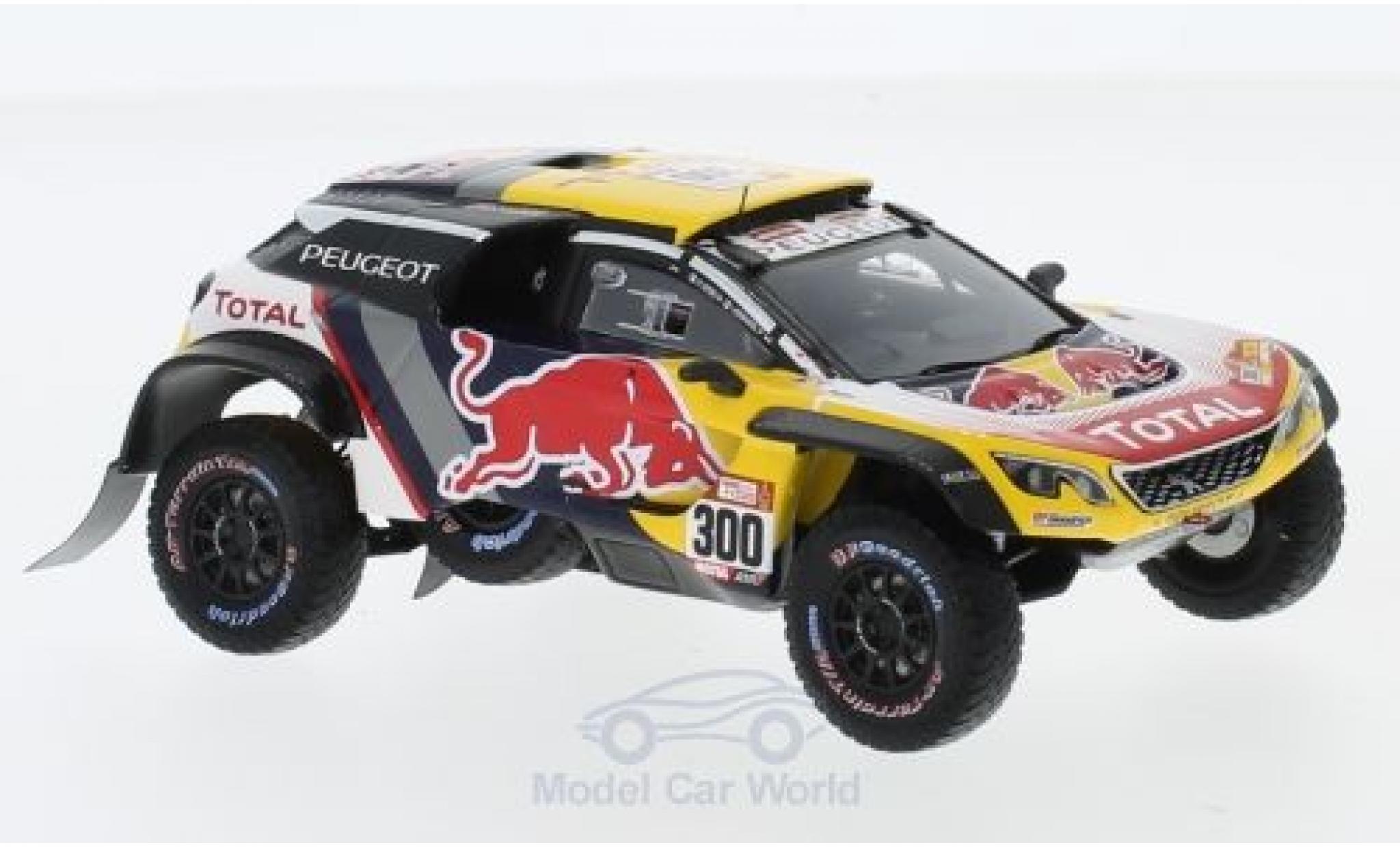 Peugeot 3008 1/43 Spark DKR Maxi No.300 Team Total Rally Dakar 2018 S.Peterhansel/J-P.Cottret diecast model cars