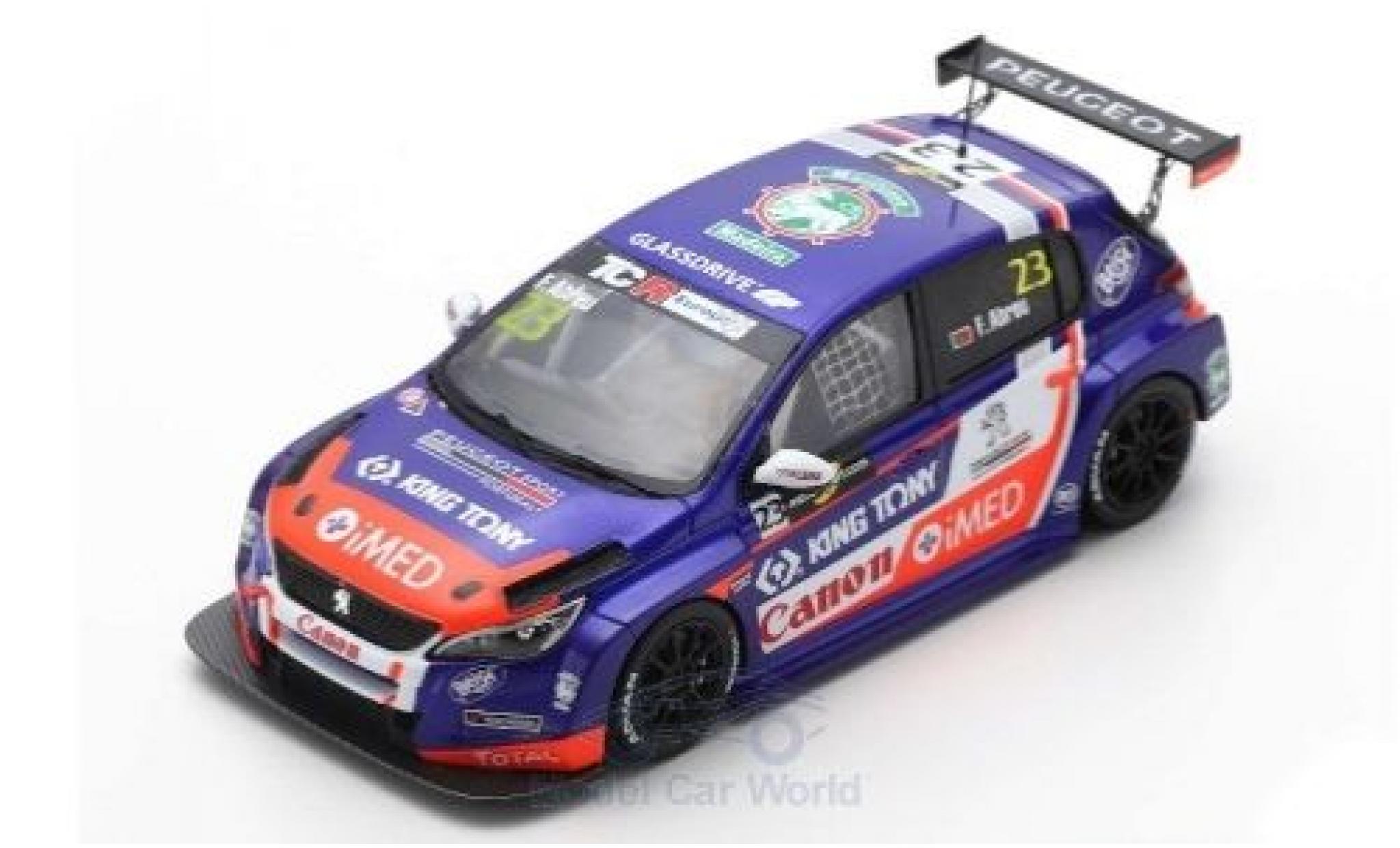 Peugeot 308 1/43 Spark TCR No.23 Sports & You TCR Europe Hungaroring 2018 F.Abreu diecast model cars