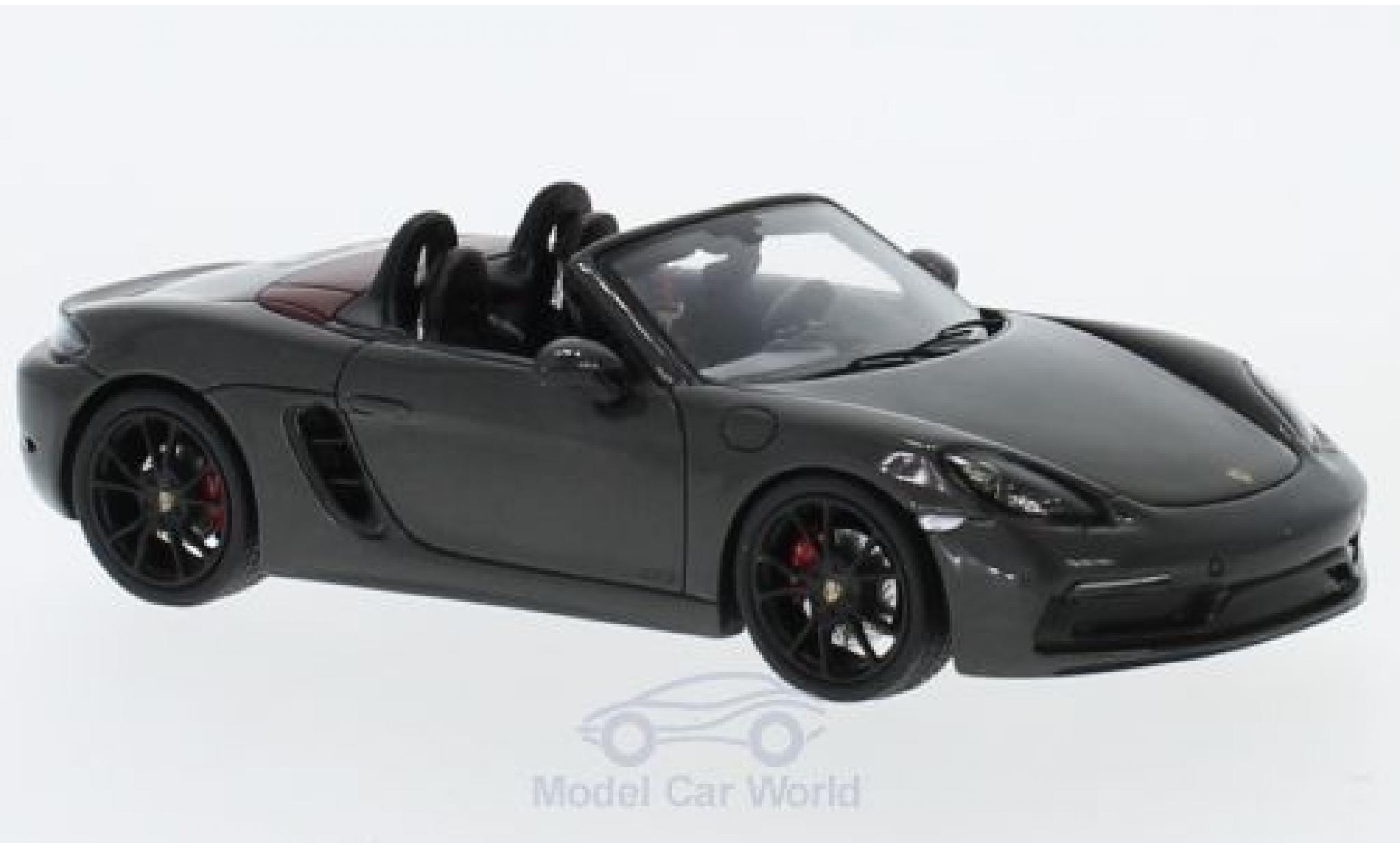Porsche Boxster 1/43 Spark 718 GTS grey 2018 diecast model cars