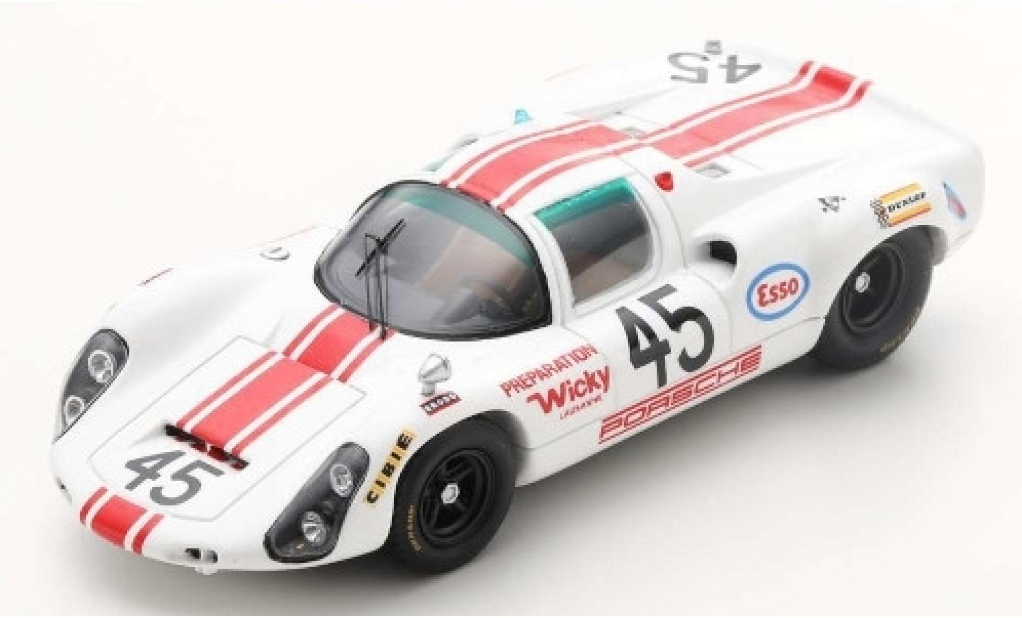 Porsche 910 1/43 Spark No.45 24h Le Mans 1968 J.-P.Hanrioud/A.Wicky diecast model cars