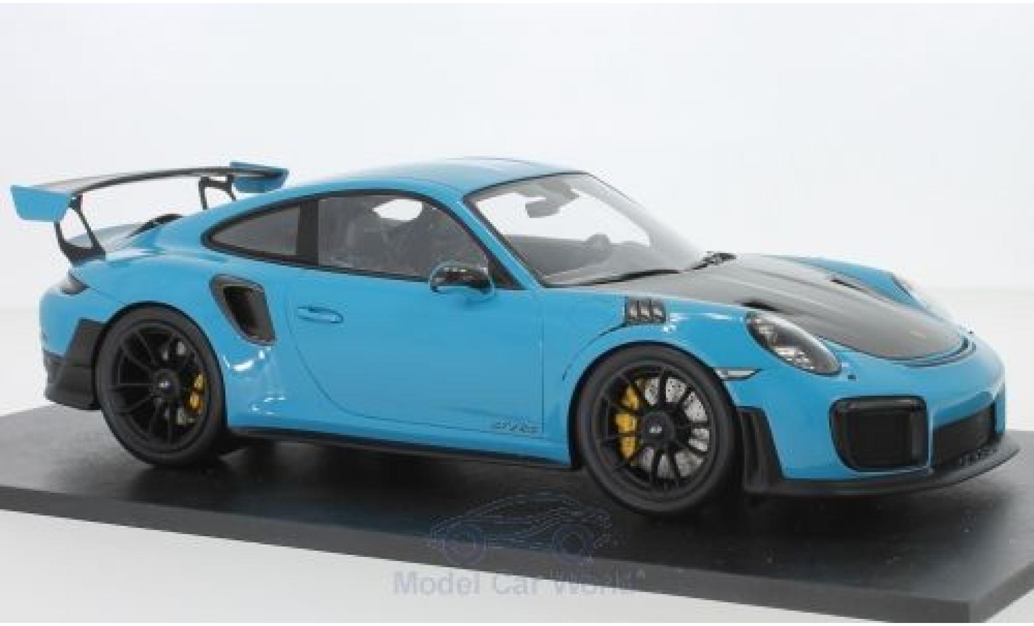 Porsche 991 GT2 RS 1/18 Spark 911 (.2) GT2 RS blue/carbon 2018 diecast model cars