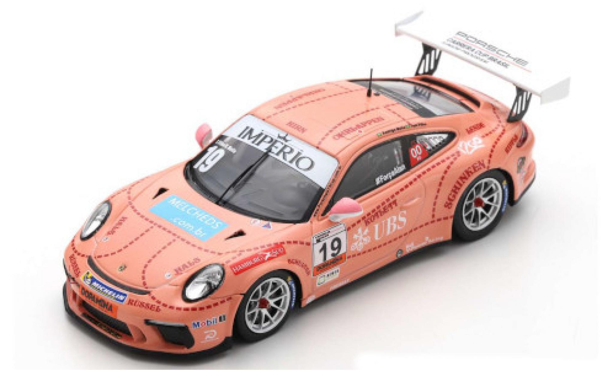 Porsche 991 GT3 Cup 1/43 Spark 911 () GT3 Cup No.19 Carrera Cup Brasilien 2018 T.Filho/R.Mello diecast model cars