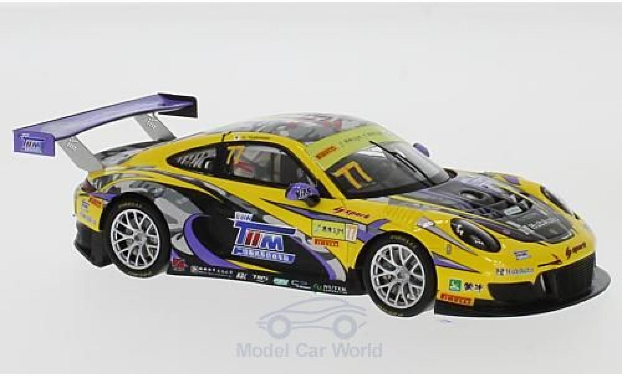 Porsche 991 GT3 R 1/43 Spark 911 () GT3 R No.77 HubAuto Racing Fia GT World Cup Macau 2017 H.Yoshimoto diecast model cars