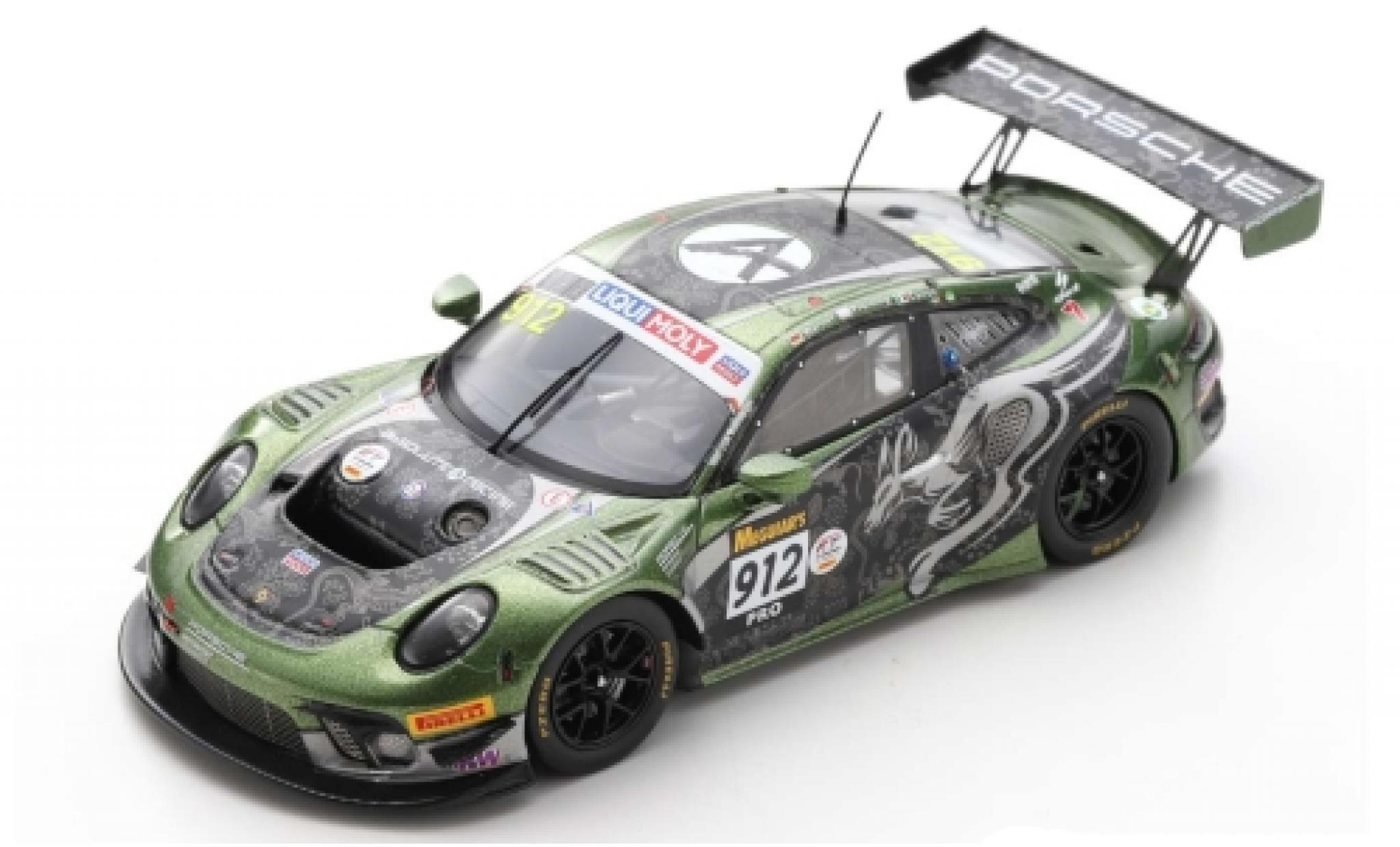 Porsche 992 GT3 R 1/43 Spark 911 (991) GT3 R No.912 Absolute Racing 12h Bathurst 2020 D.Werner/M.Cairoli/T.Preining diecast model cars