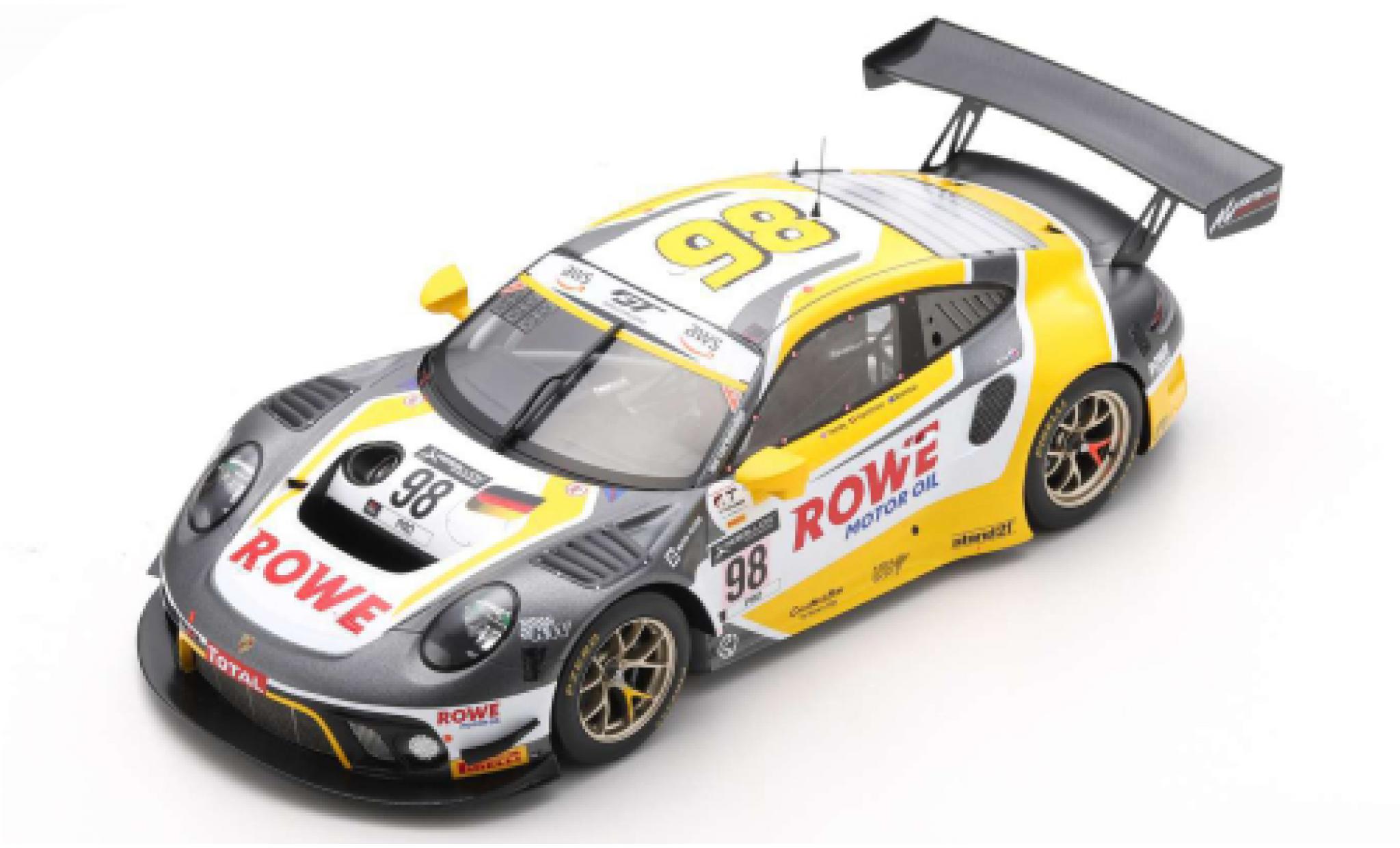 Porsche 992 GT3 R 1/18 Spark 911 (991) GT3 R No.98 Rowe Racing 24h Spa 2020 L.Vanthoor/N.Tandy/E.Bamber diecast model cars