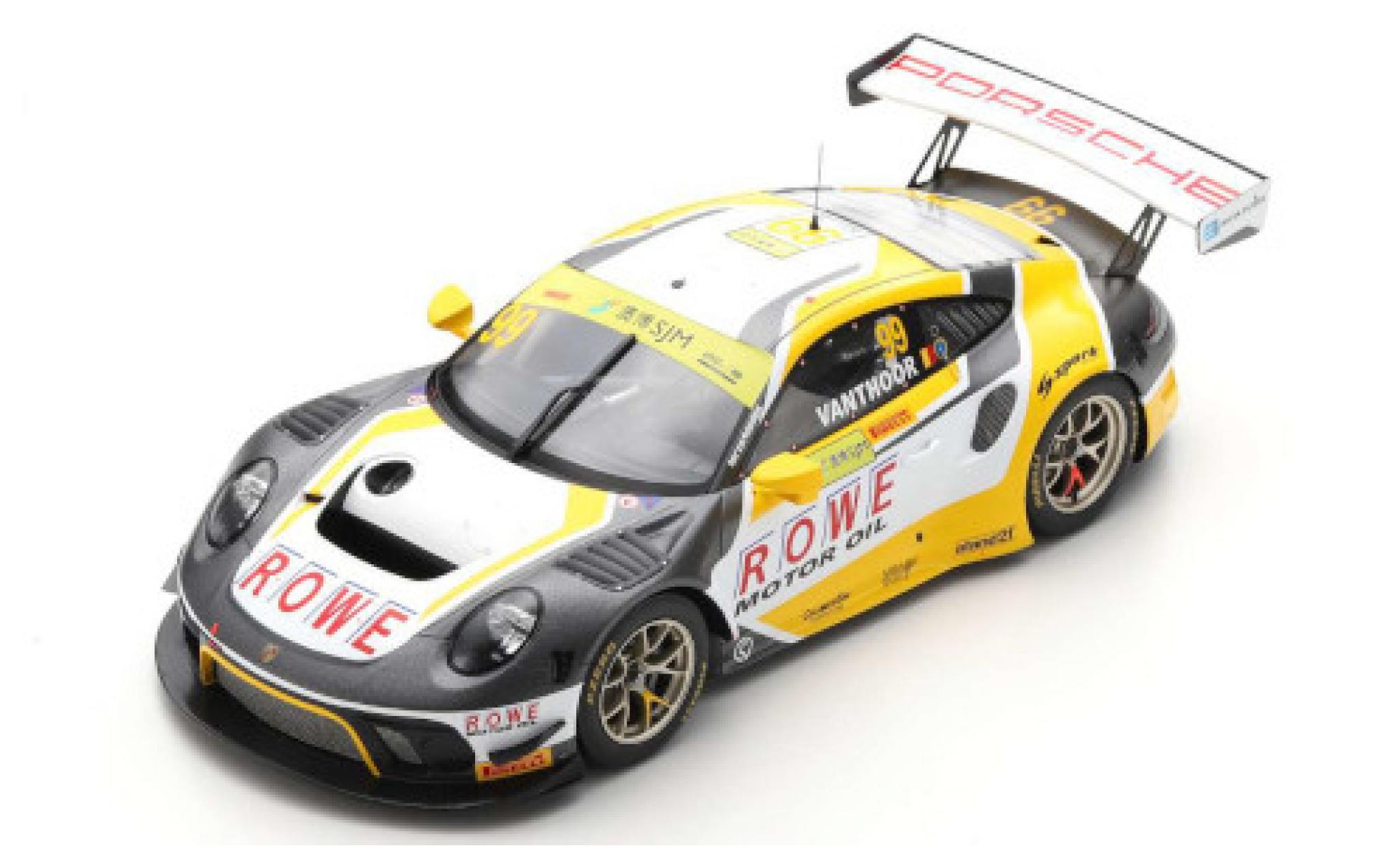 Porsche 992 GT3 R 1/18 Spark 911 (991) GT3 R No.99 ROWE Racing Fia GT World Cup Macau 2019 L.Vanthoor diecast model cars