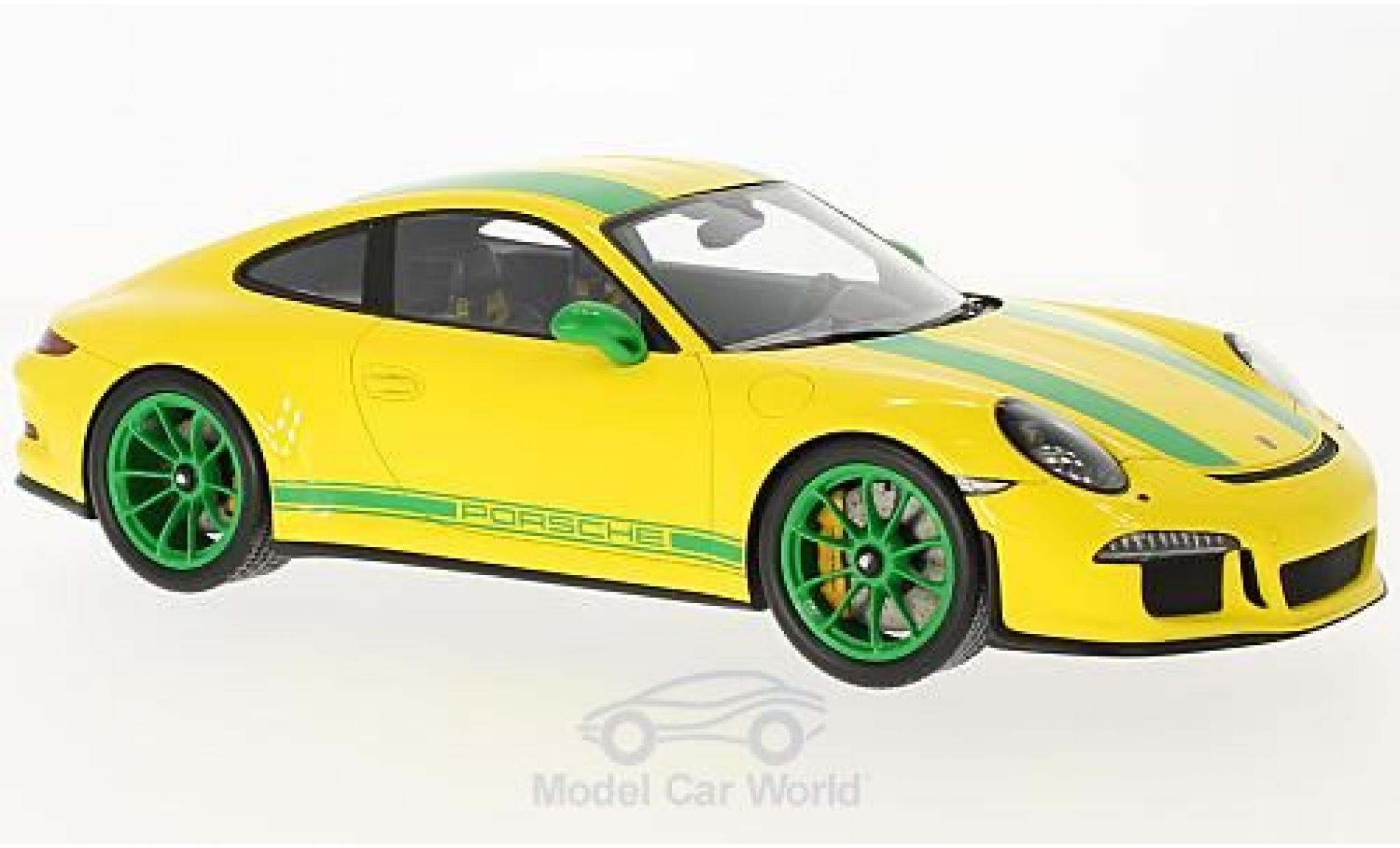 Porsche 991 R 1/18 Spark 911 () R yellow/green 2016 diecast model cars