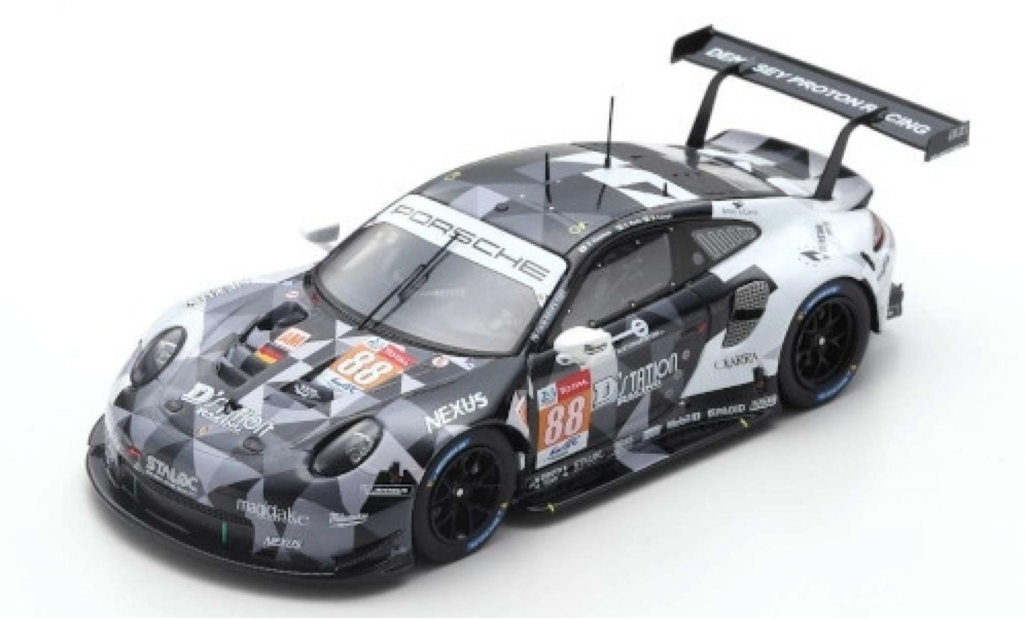 Porsche 992 RSR 1/43 Spark 911 (991) RSR No.88 Dempsey-Predon Racing 24h Le Mans 2019 S.Hoshino/G.Roda/M.Cairoli diecast model cars