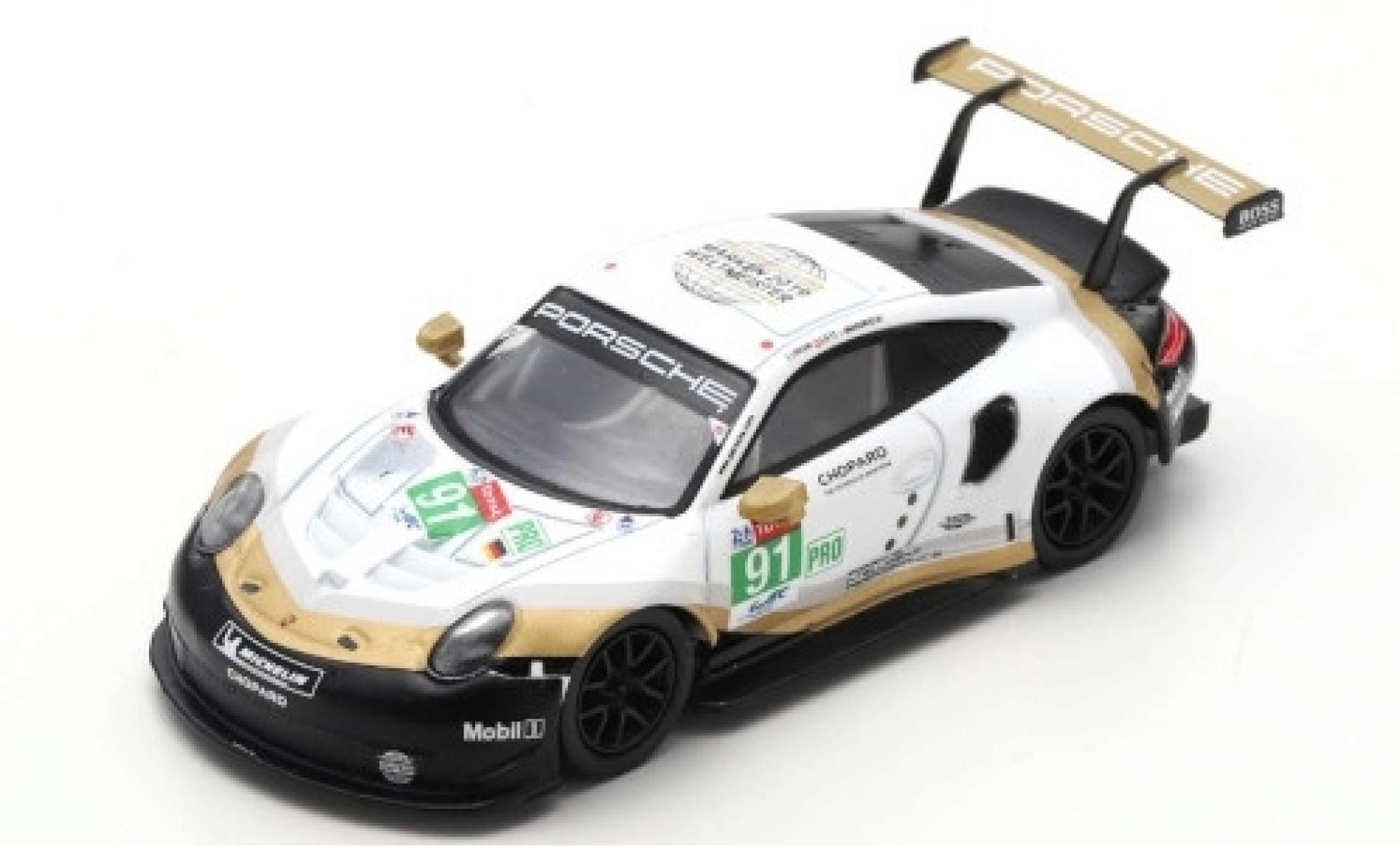 Porsche 992 RSR 1/43 Spark 911 (991) RSR No.91 GT Team 24h Le Mans 2019 R.Lietz/G.Bruni/F.Makowiecki diecast model cars