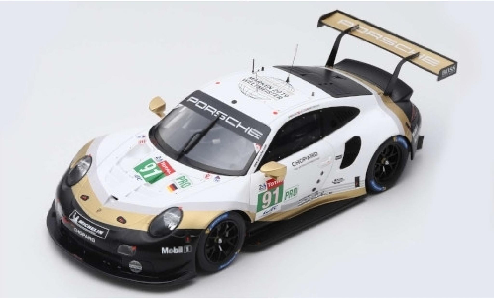 Porsche 992 RSR 1/87 Spark 911 (991) RSR No.91 GT Team LMGTE Pro 24h Le Mans 2019 R.Lietz/G.Bruni/F.Makowiecki diecast model cars