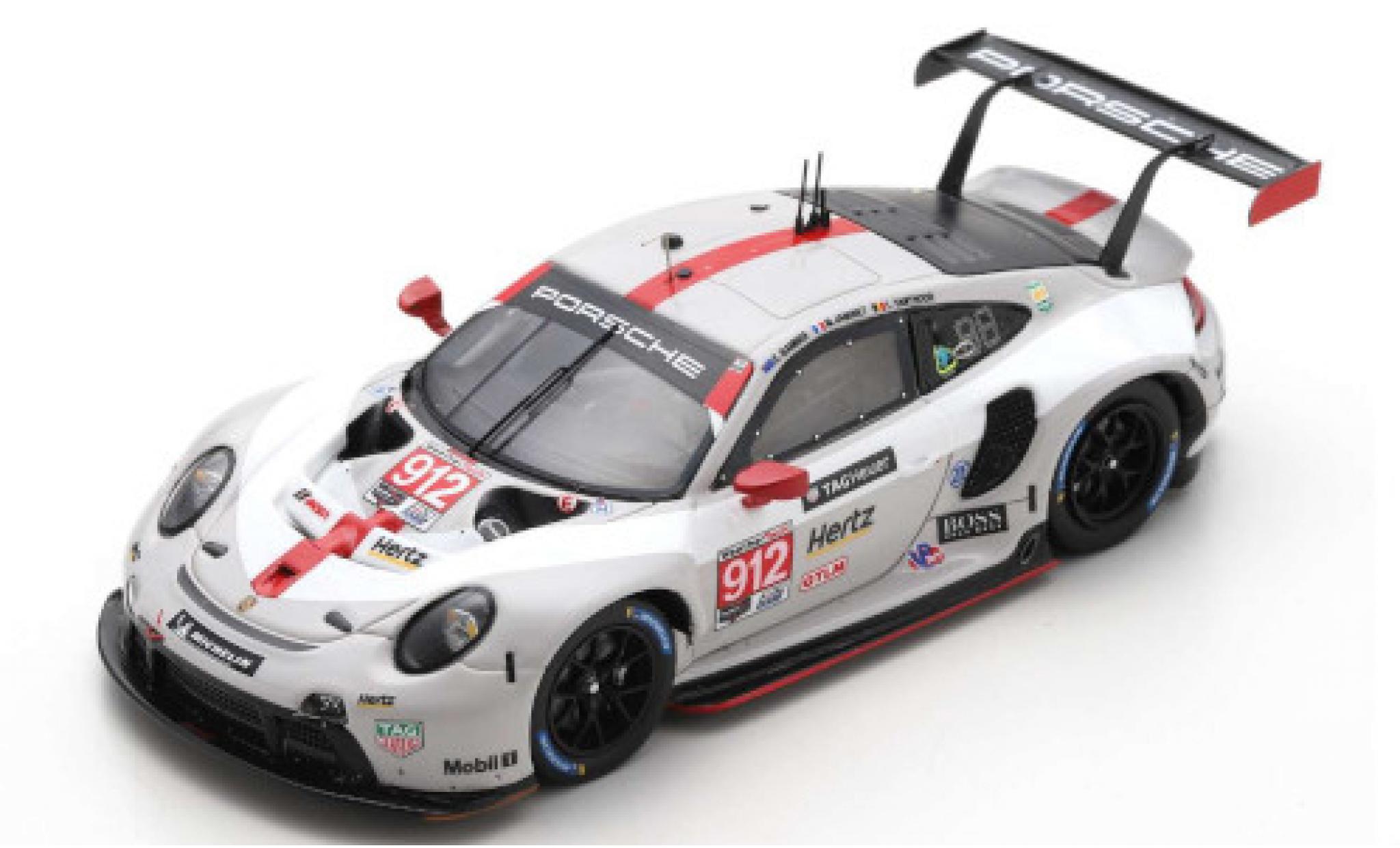 Porsche 992 RSR 1/43 Spark 911 (991) RSR No.912 GT Team 24h Daytona 2020 E.Bamber/M.Jaminet/L.Vanthoor diecast model cars