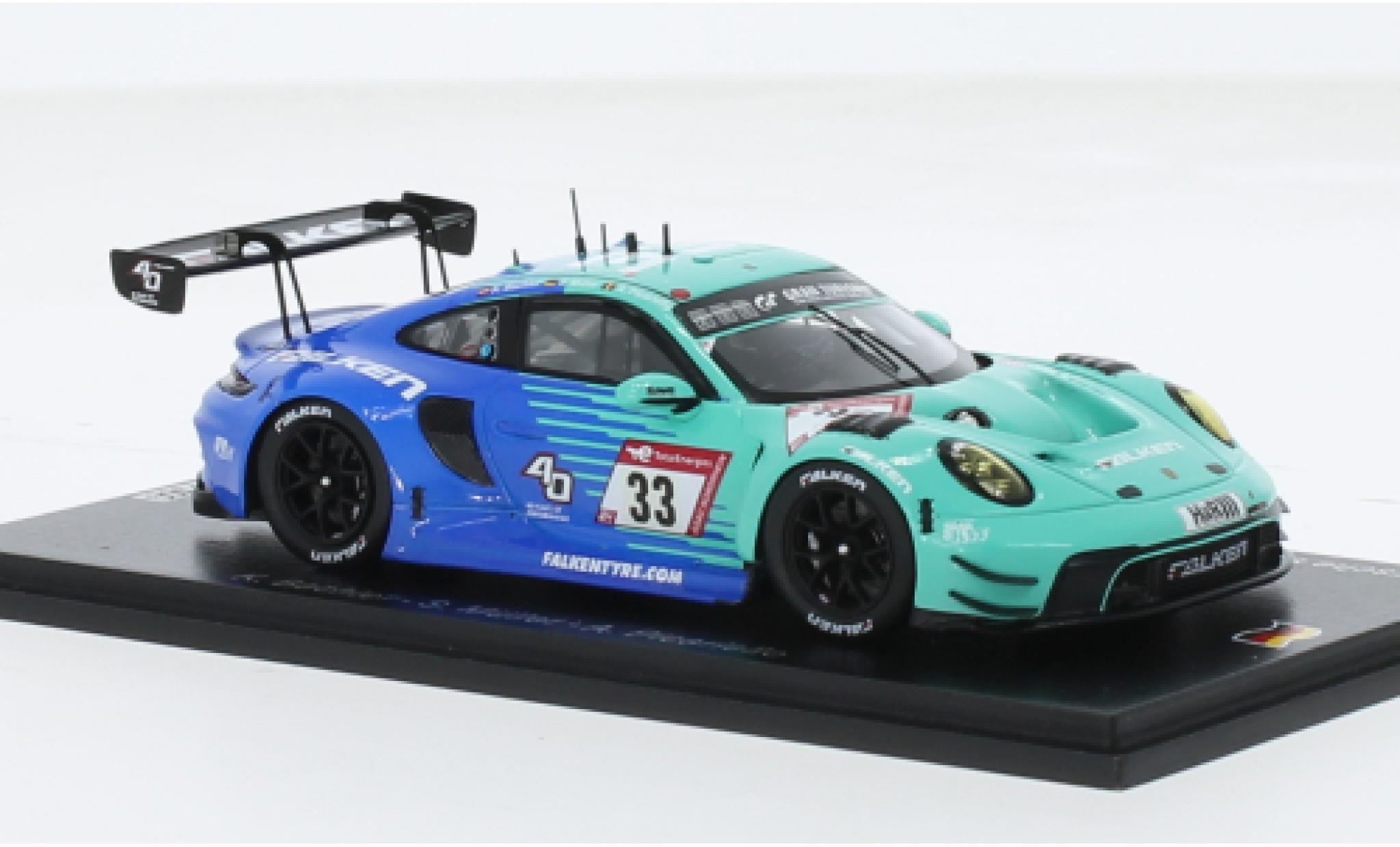 Porsche 992 GT3 R 1/43 Spark 911  No.33 Falken Motorsports Falken 24h N&uuml;rburgring 2023 1:43 diecast model cars