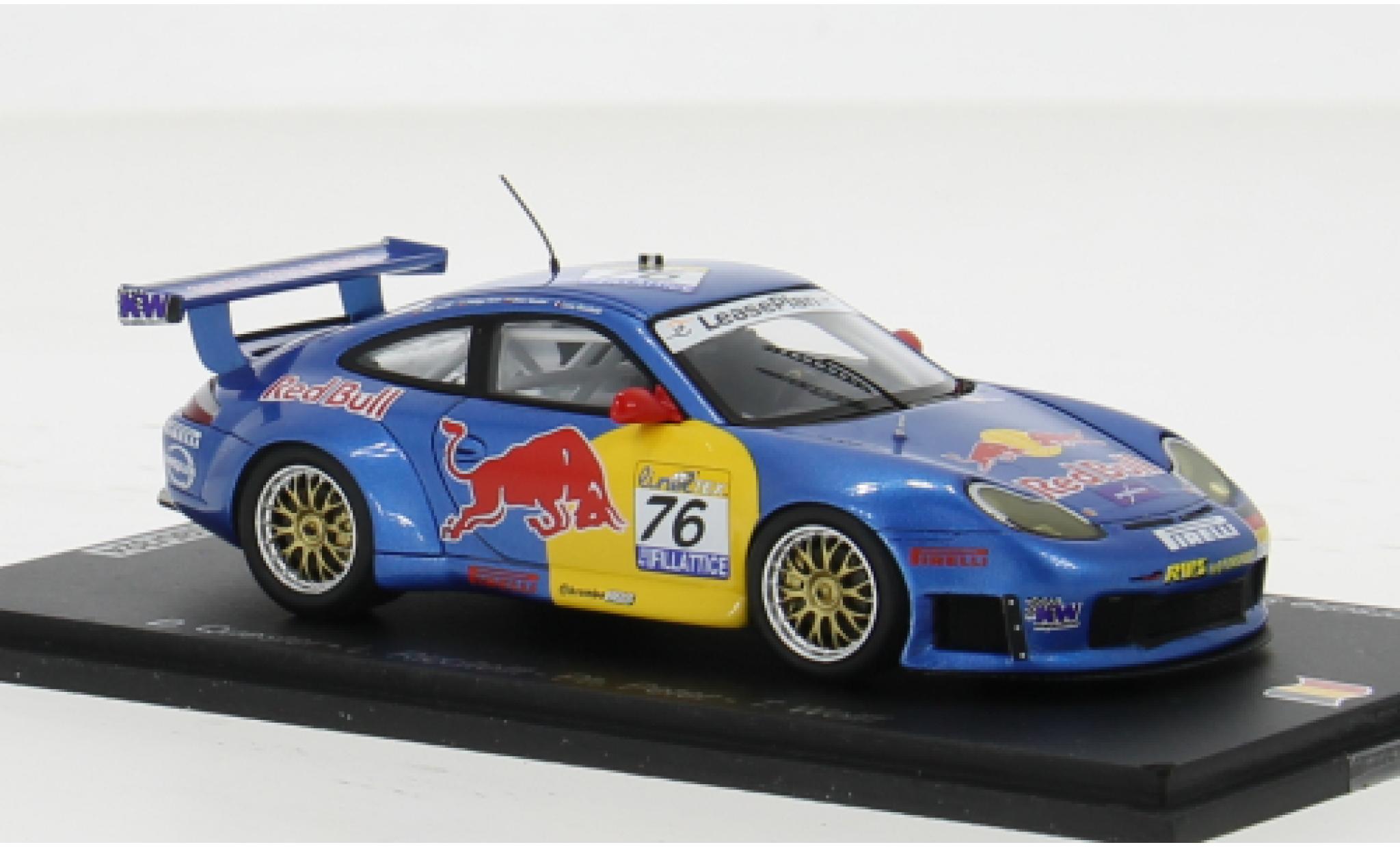 Porsche 996 GT3 1/43 Spark 911  No.76 RWS Motorsport Red Bull 24h Spa 2002 1:43 diecast model cars