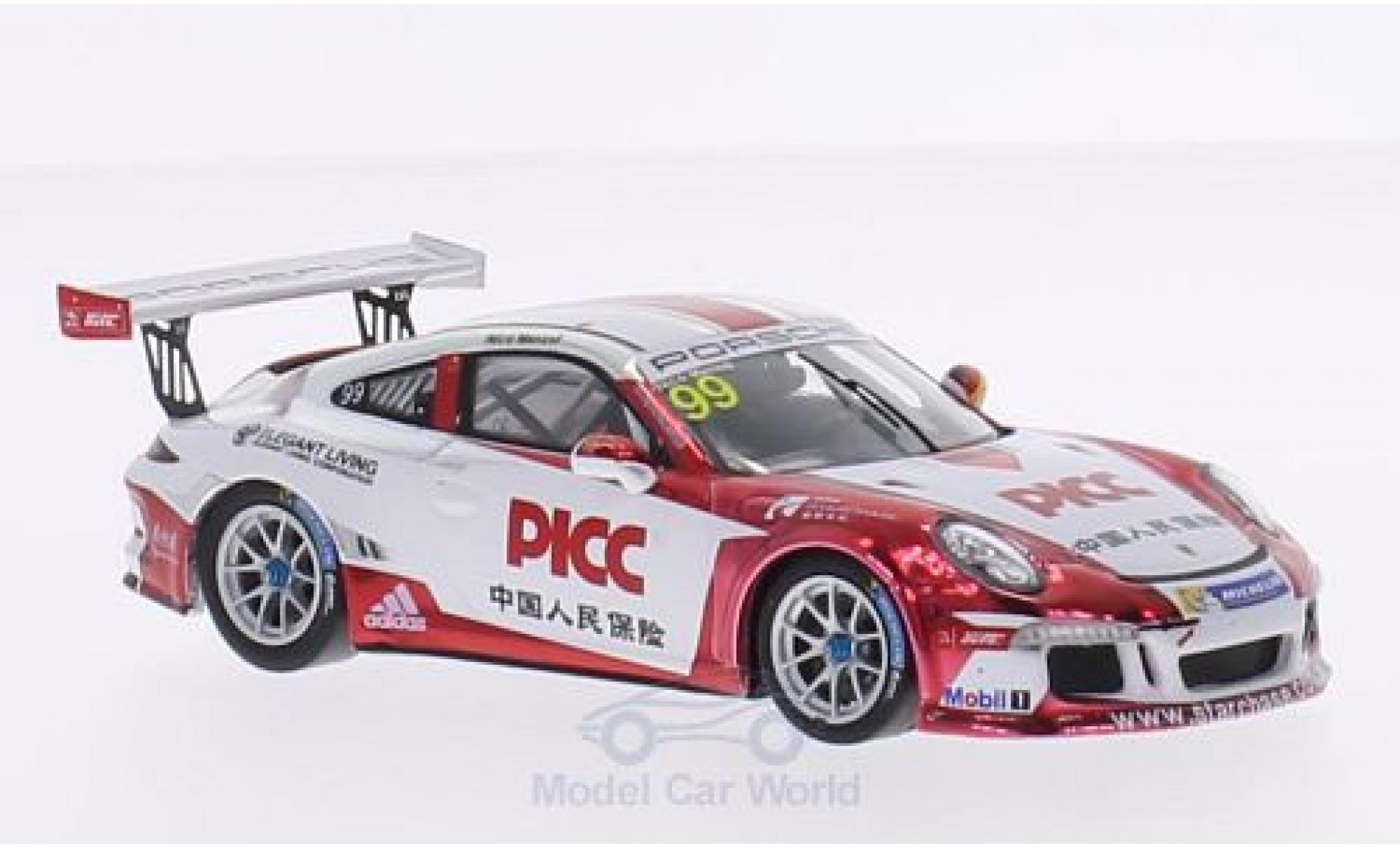 Porsche 991 GT3 Cup 1/43 Spark 911 (997) GT3 Cup No.99 Team Starchase PICC Carrera Cup Asia 2015 N.Menzel diecast model cars