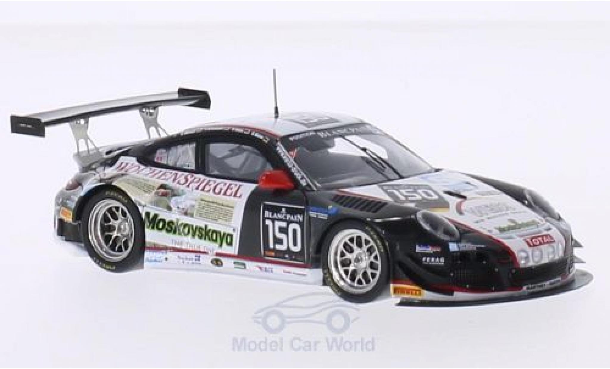 Porsche 991 GT3 R 1/43 Spark 911 (997) GT3 R No.150 24h Spa 2014 G.Weiss/O.Kainz/J.Krumbach/C.Menzel diecast model cars