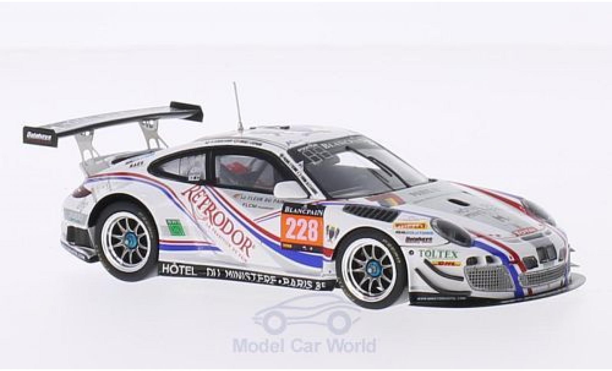 Porsche 991 GT3 R 1/43 Spark 911 (997) GT3 R No.228 Delhaye Racing 24h Spa 2014 P.-E.Bordet/A.Viron/S.Lemeret/K.Al Azhari diecast model cars