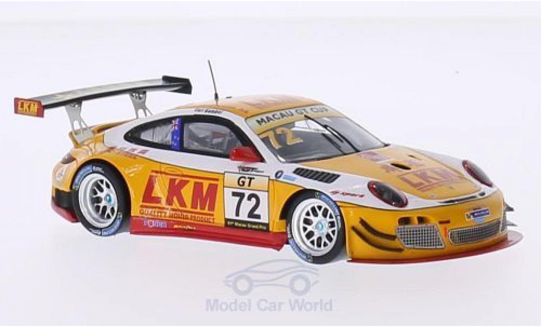 Porsche 991 GT3 R 1/43 Spark 911 (997) GT3 R No.72 LKM GT Cup GP Macau 2014 E.Bamber diecast model cars