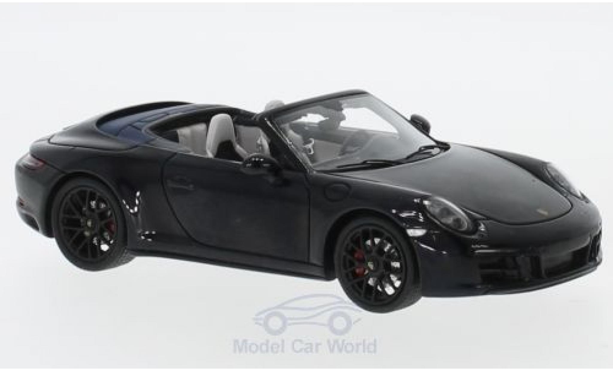 Porsche 991 GTS 1/43 Spark 911 Carrera GTS Convertible black 2017 diecast model cars