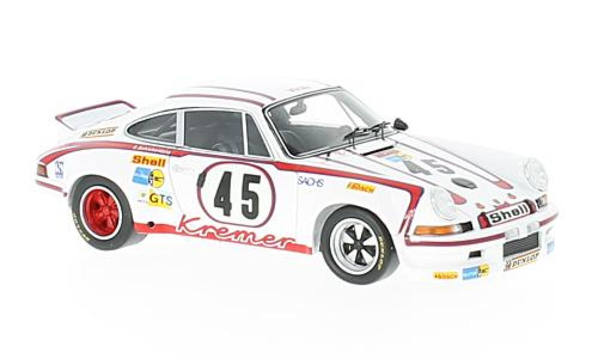 Porsche 911 1/43 Spark Carrera No.45 Kremer Racing Team 24h Le Mans 1973 E.Kremer/C.Schickentanz/P.Keller diecast model cars