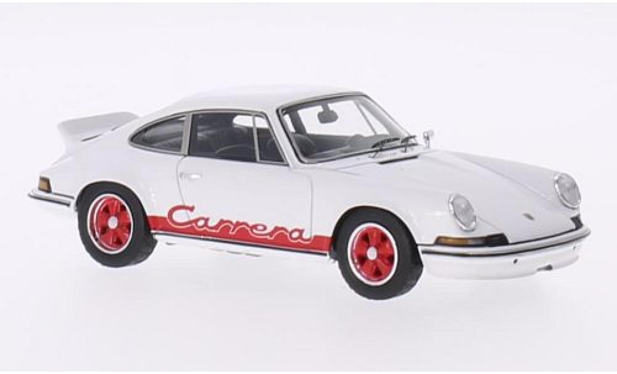 Porsche 911 1/43 Spark Carrera RS 2.7 white/red 1973 v&eacute;hicule de pr&eacute;sentation diecast model cars