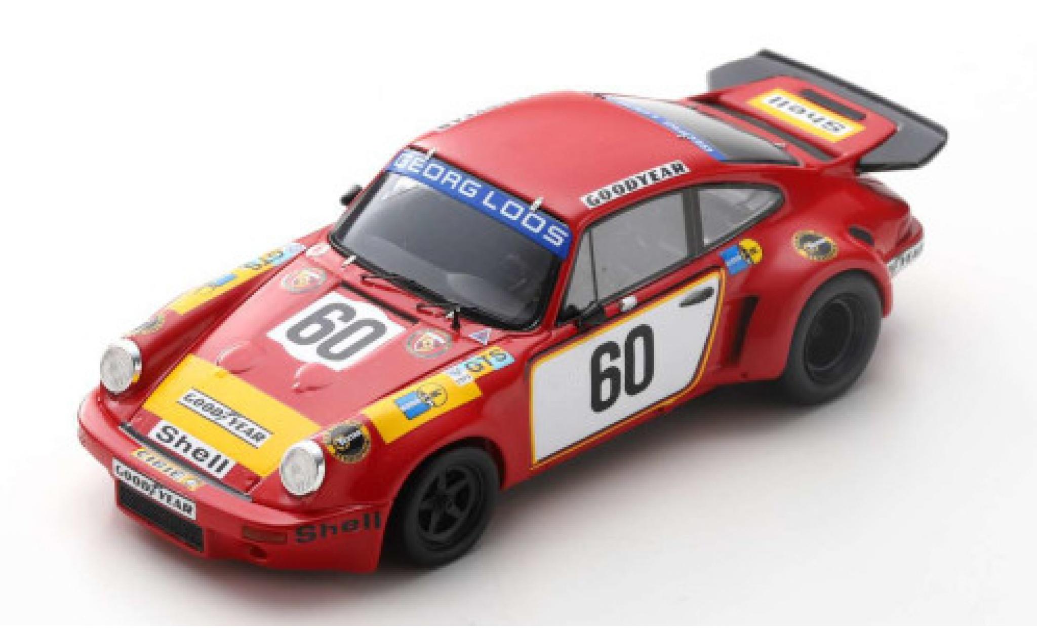 Porsche 930 RSR 1/43 Spark 911 Carrera RSR 3.0 No.60 Georg Loos 24h Le Mans 1975 T.Hezemans/M.Schurti diecast model cars