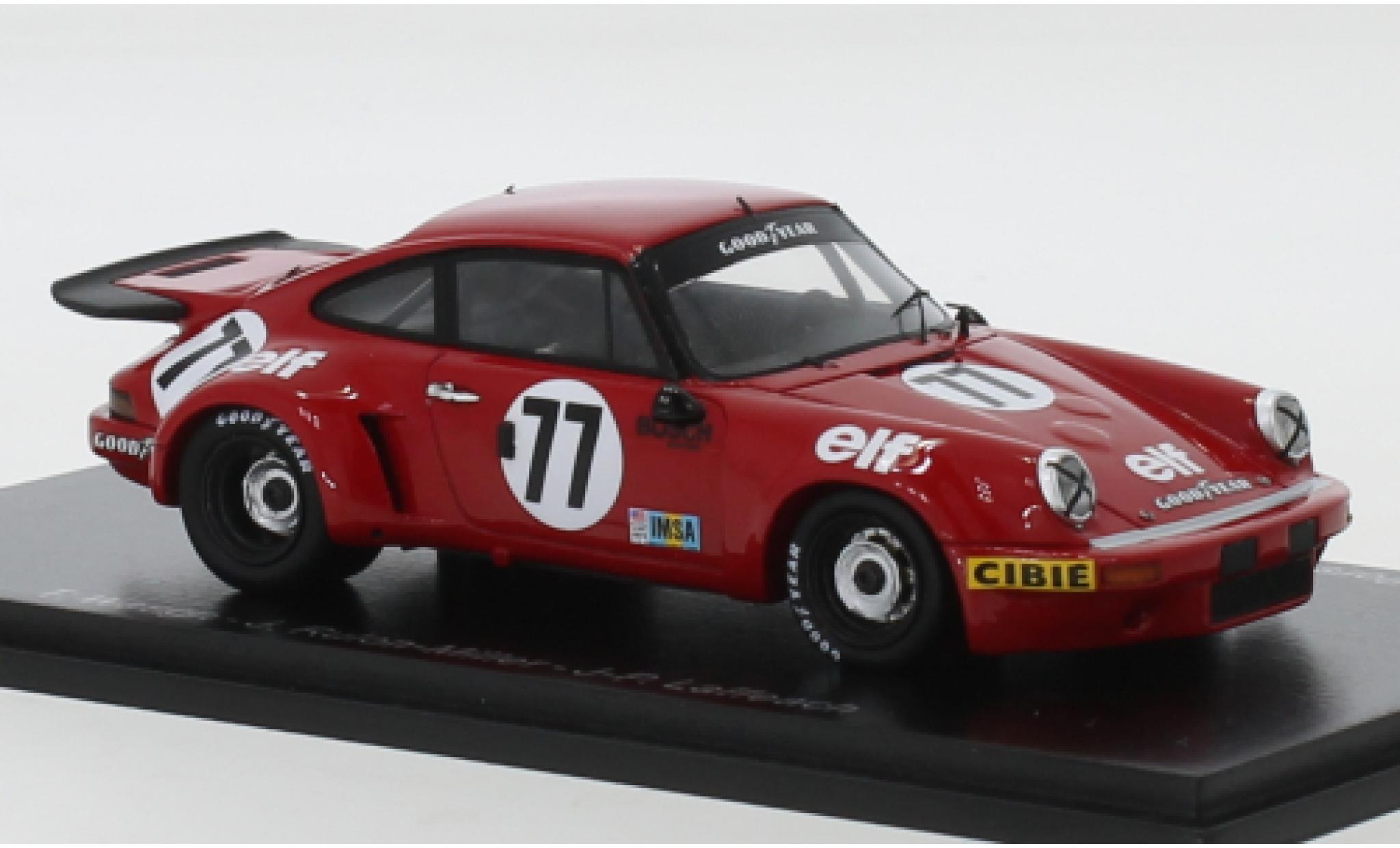 Porsche 930 RSR 1/43 Spark 911 Carrera RSR 3.0 No.77 Team Tom Waugh elf (F) 24h Le Mans 1976 T.Waugh/J.Rulon-Miller/J-P.Laffeach diecast model cars