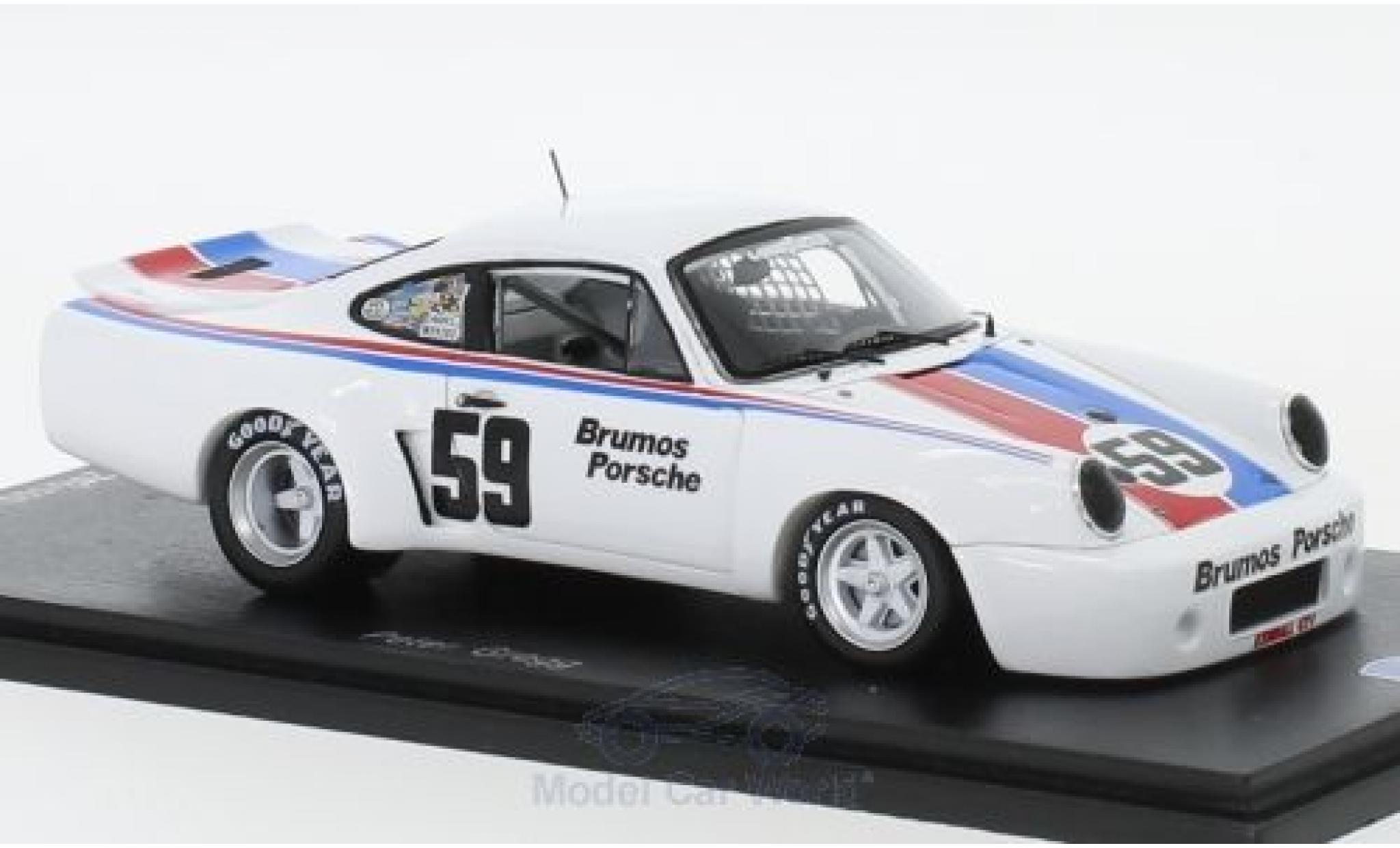 Porsche 930 RSR 1/43 Spark 911 Carrera RSR No.59 100 Miles MID-Ohio 1975 P.Gregg diecast model cars
