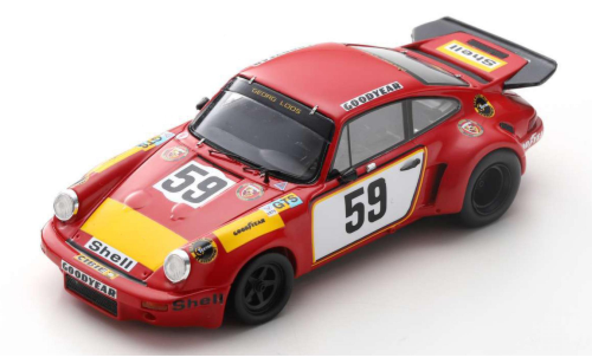 Porsche 930 RSR 1/43 Spark 911 Carrera RSR No.59 Gelo Racing Team 24h Le Mans 1975 T.Schenken/H.Ganley diecast model cars