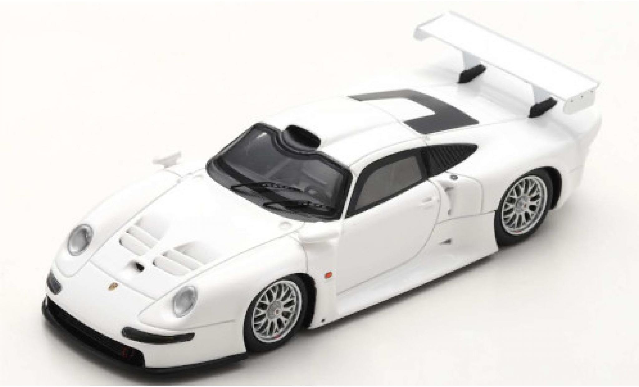 Porsche 993 1/43 Spark 911 GT1 white 1996 Street Version diecast model cars