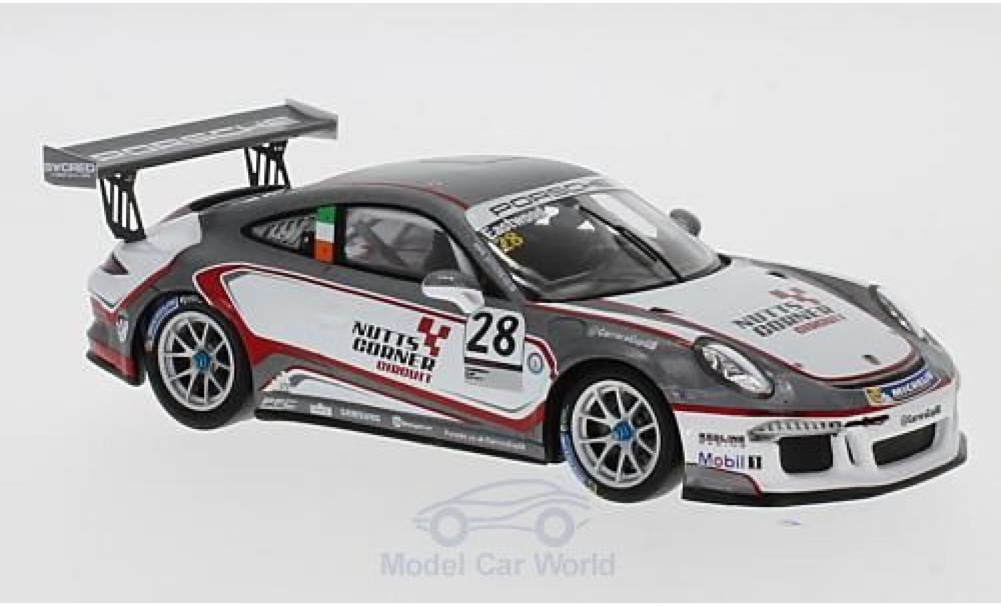 Porsche 991 GT3 Cup 1/43 Spark 911 GT3 Cup No.28 Carrera Cup Britain 2017 C.Eastwood diecast model cars