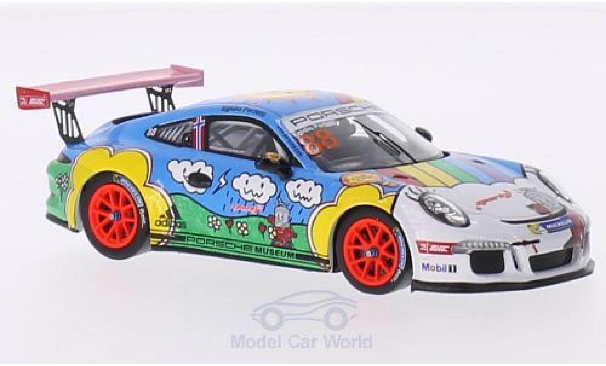 Porsche 991 GT3 Cup 1/43 Spark 911 GT3 Cup No.88 y Carrera Cup Asia Singapur 2015 E.Perfetti diecast model cars