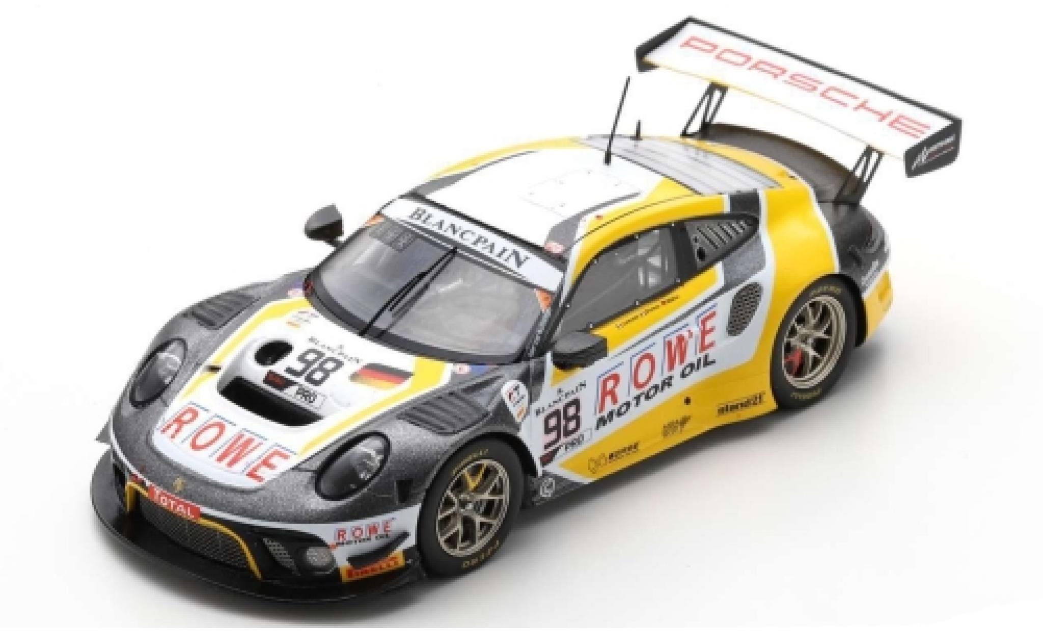 Porsche 992 GT3 R 1/43 Spark 911 GT3 R (991) No.98 ROWE Racing 24h Spa 2019 S.M&uuml;ller/R.Dumas/M.Jaminet diecast model cars