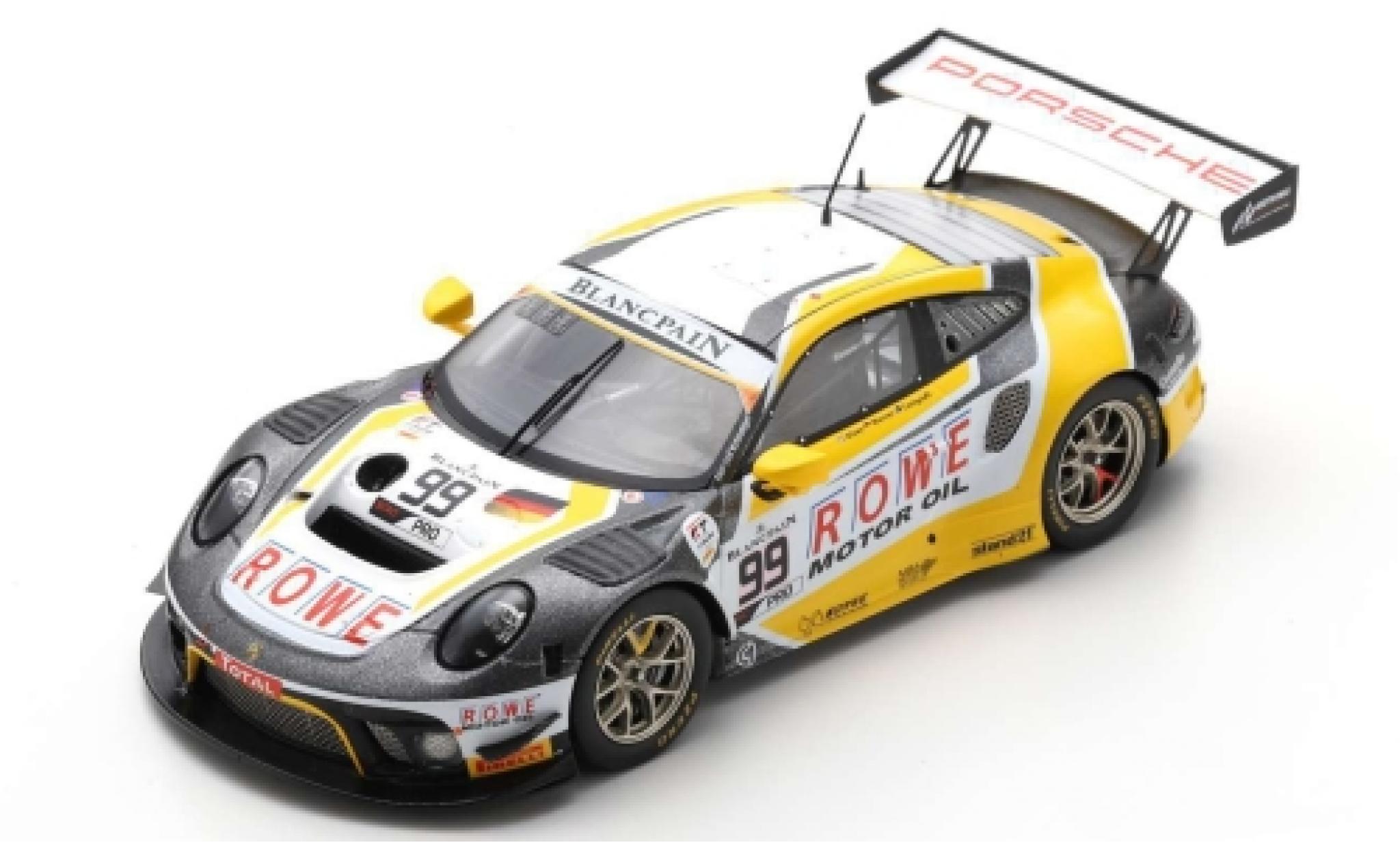 Porsche 992 GT3 R 1/43 Spark 911 GT3 R (991) No.99 ROWE Racing 24h Spa 2019 D.Olsen/M.Campbell/D.Werner diecast model cars