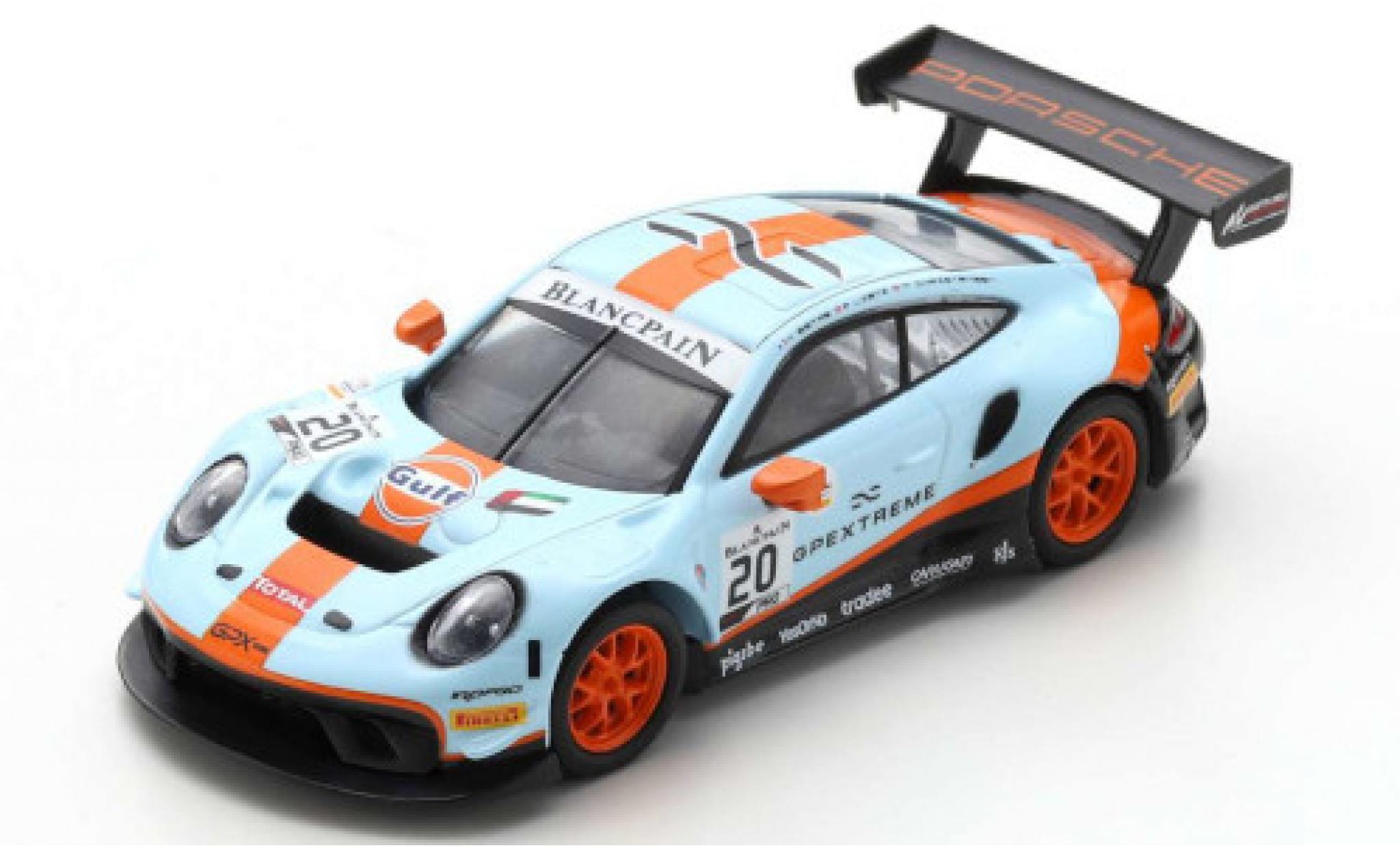 Porsche 992 GT3 R 1/43 Spark 911 GT3 R No.20 GPX Racing Gulf 24h Spa 2019 R.Lietz/M.Christensen/K.Estre diecast model cars