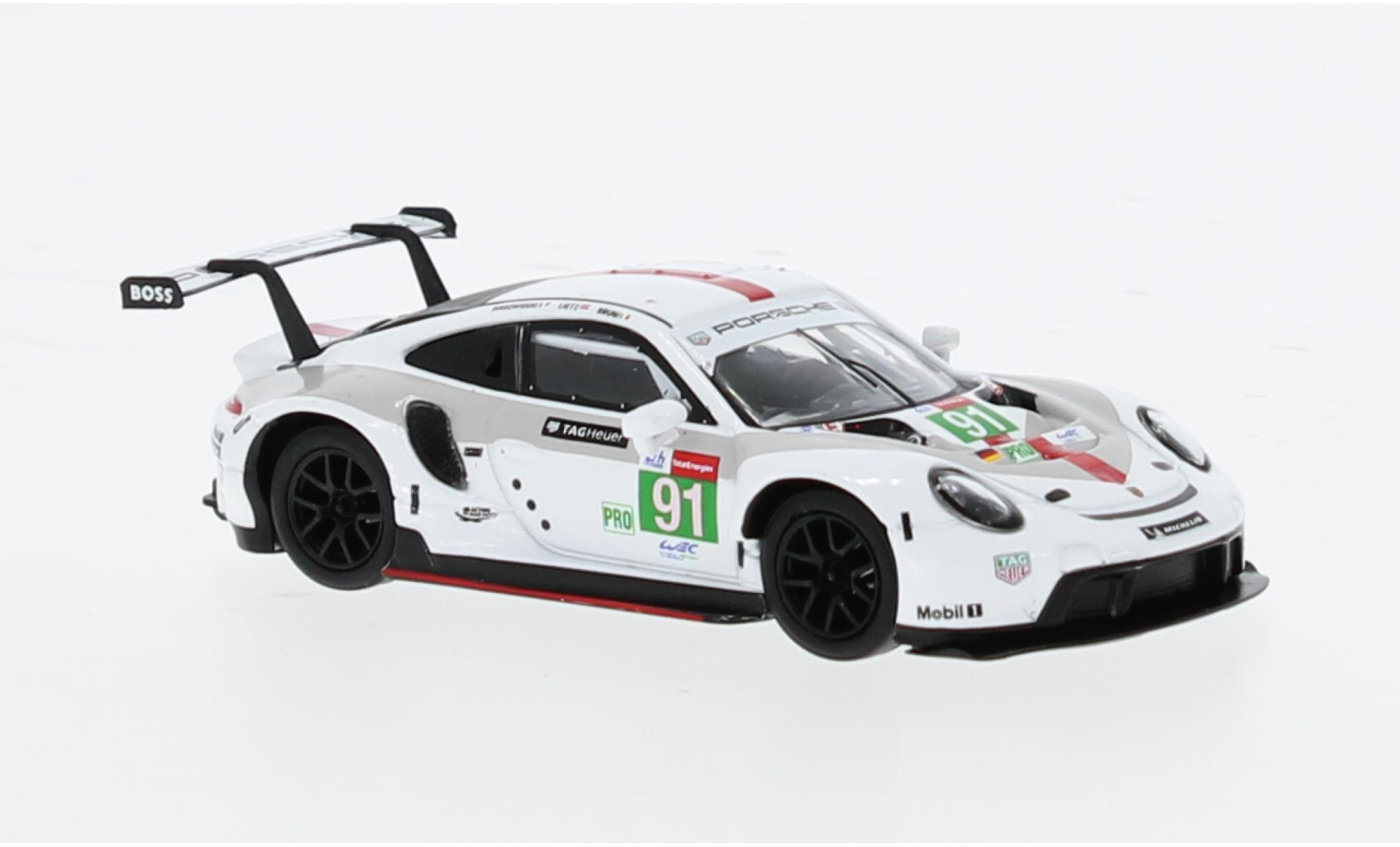 Porsche 911 1/64 Spark RSR-19 No.91 GT Team 24h Le Mans 2021 1:64 diecast model cars