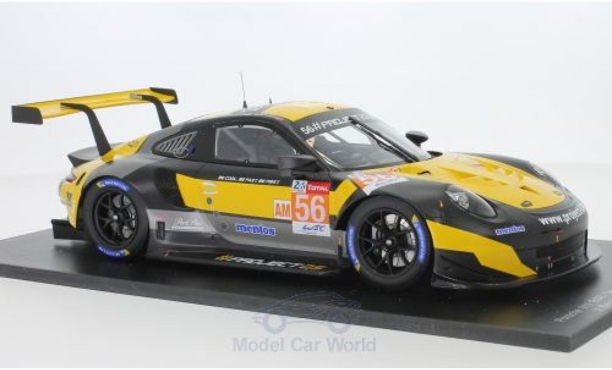 Porsche 991 RSR 1/18 Spark 911 RSR No.56 Team Project 1 24h Le Mans 2018 J.Bergmeister/P.Lindsey/E.Perfetti diecast model cars