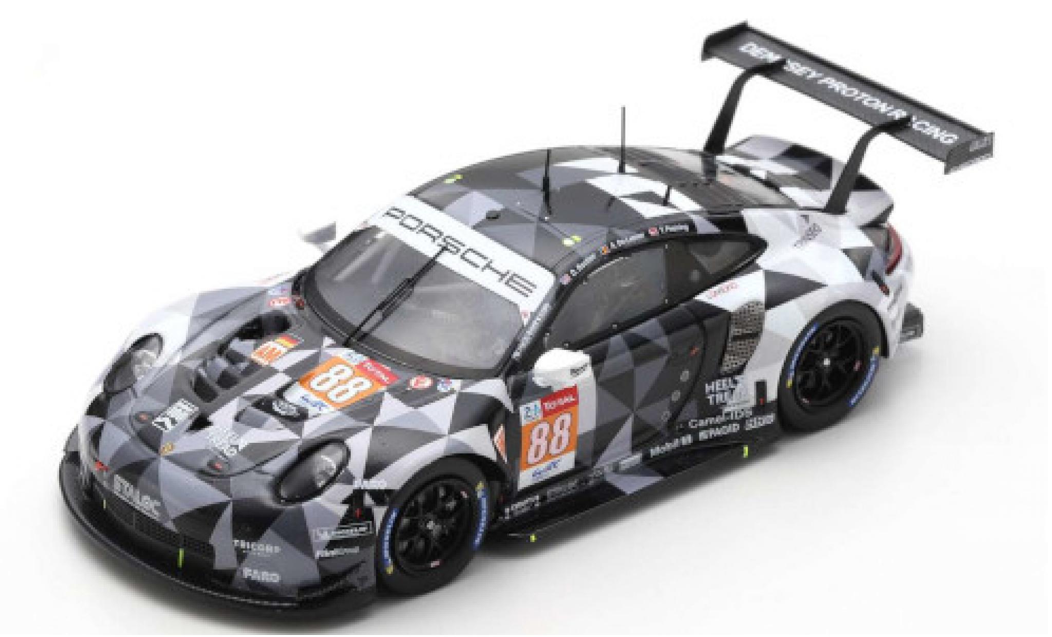 Porsche 992 RSR 1/43 Spark 911 RSR No.88 Dempsey-Predon Racing 24h Le Mans 2020 D.Bastien/A.De Leener/T.Preining diecast model cars