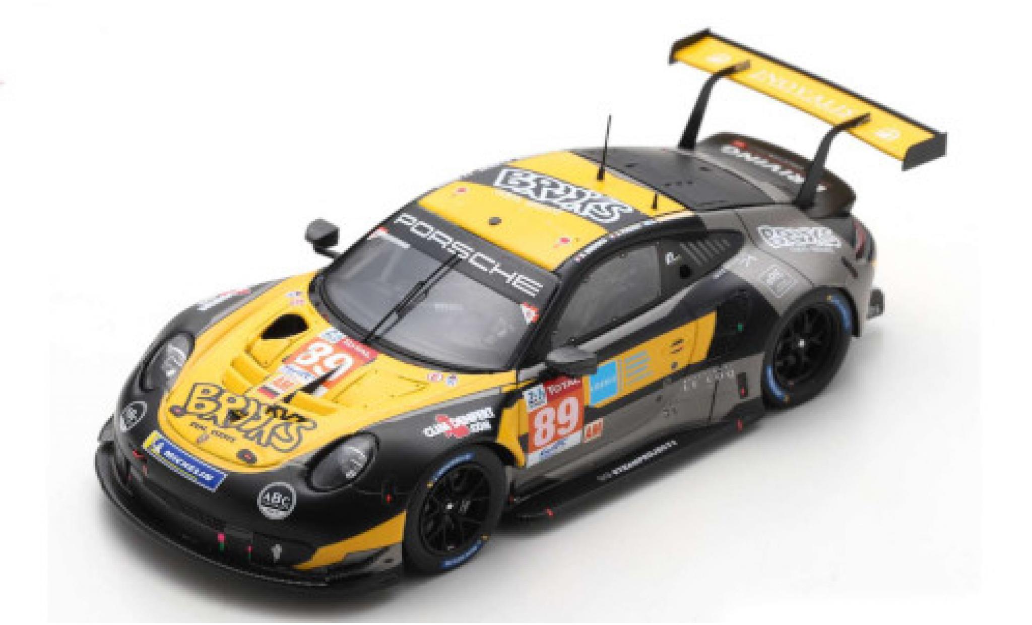 Porsche 992 RSR 1/43 Spark 911 RSR No.89 Team Project 1 Brooks Real Estate 24h Le Mans 2020 S.Brooks/A.Laskaratos/J.Piguet diecast model cars