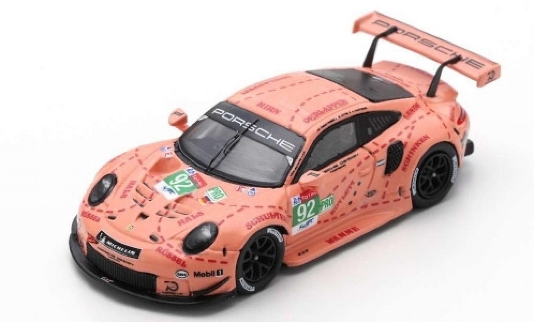 Porsche 991 RSR 1/18 Spark 911 RSR No.92 GT Team 24h Le Mans 2018 M.Christensen/K.Estre/L.Vanthoor diecast model cars