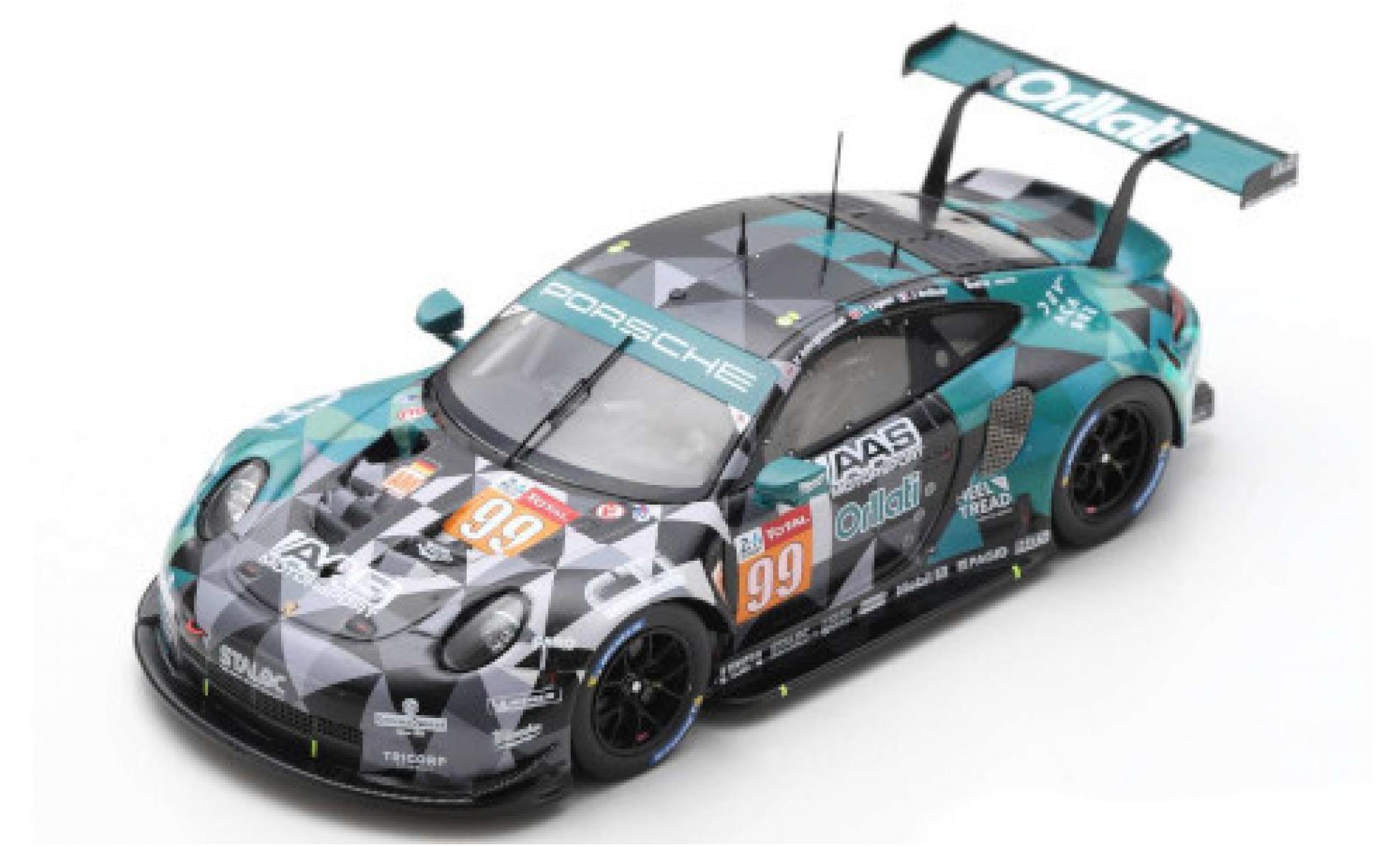 Porsche 992 RSR 1/43 Spark 911 RSR No.99 Dempsey-Predon Racing / AAS Motorsport Orllati 24h Le Mans 2020 J.Andlauer/V.Inthraphuvasak/L.Legeret diecast model cars