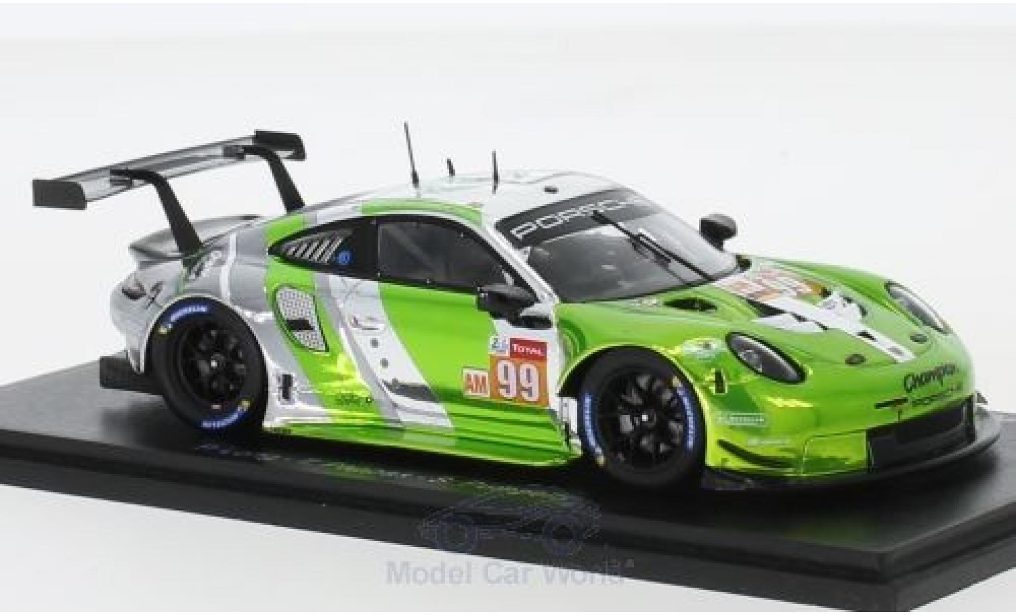 Porsche 991 RSR 1/43 Spark 911 RSR No.99 Predon Competition 24h Le Mans 2018 P.Long/T.Pappas/S.Pumpelly diecast model cars