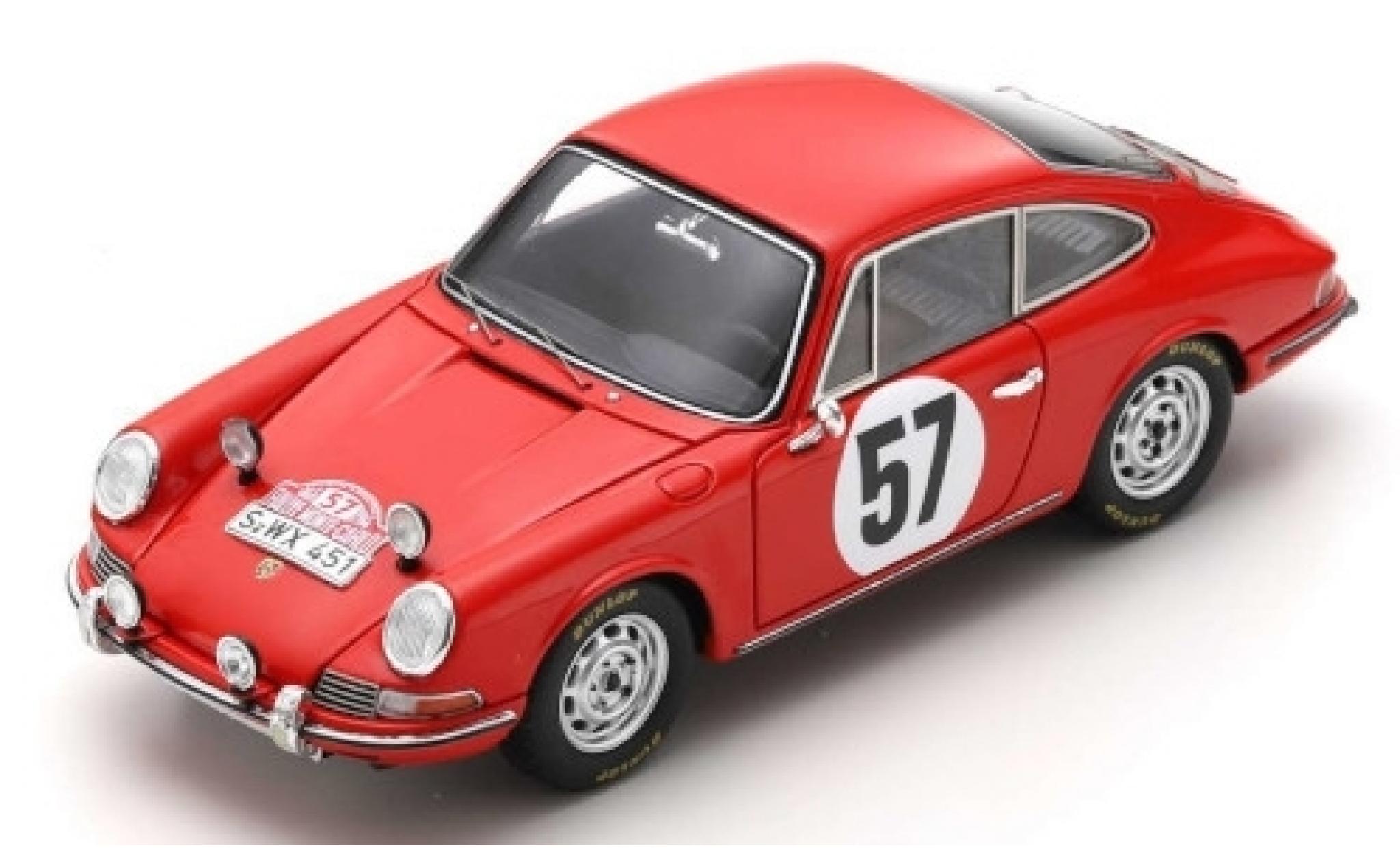 Porsche 911 1/43 Spark S No.57 Rally Monte Carlo 1966 R.Buchet/J.Schlesser diecast model cars