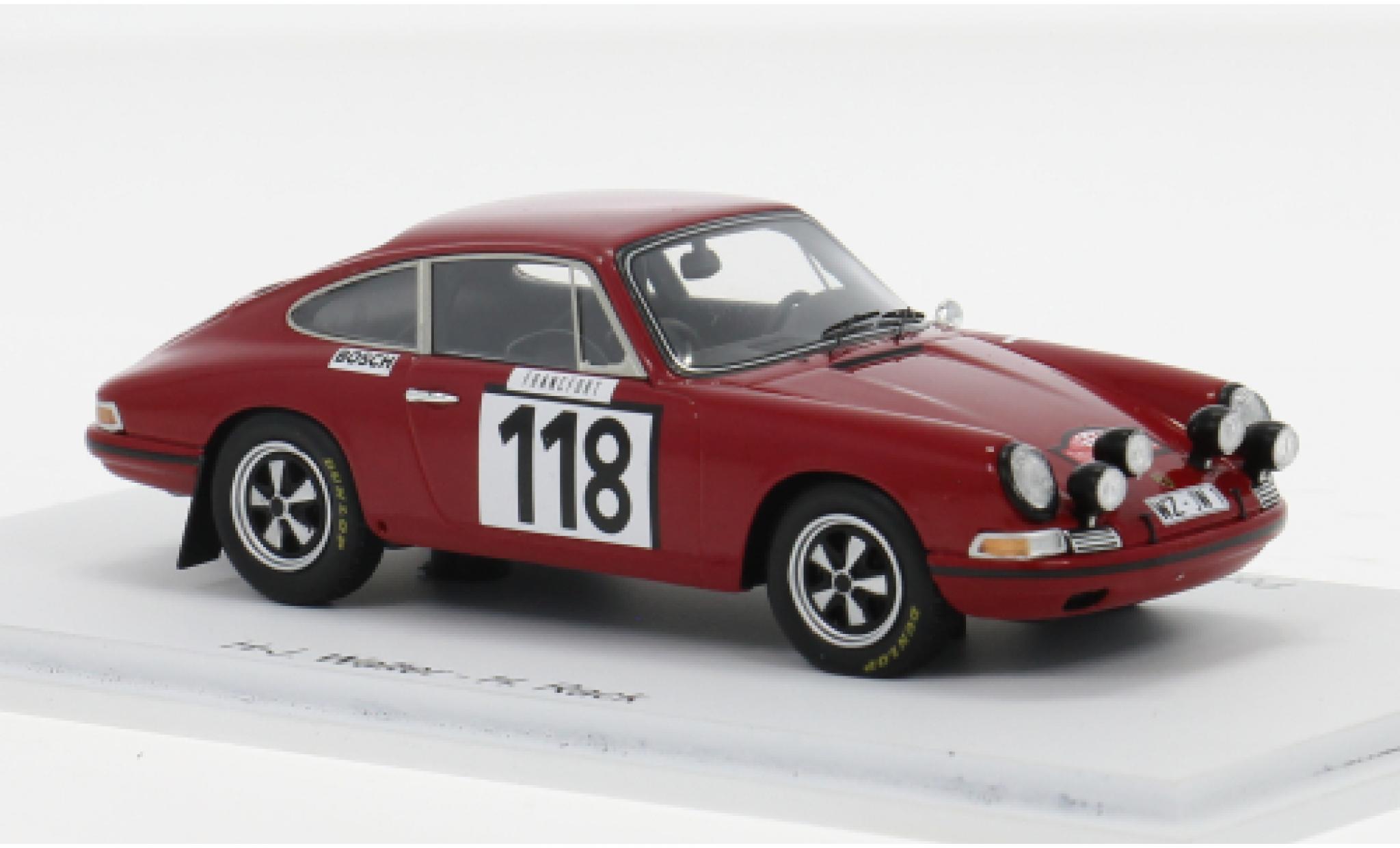 Porsche 911 1/43 Spark S Rally Monte Carlo 1967 #188 1:43 diecast model cars
